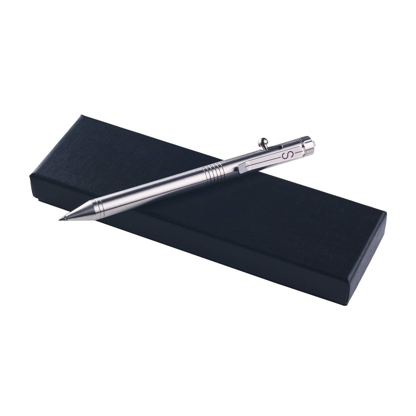 SMOOTHERPRO Bolt Action Pen Decent Stainless Steel Compatible with Pilot G2 Refill Durable Stainless Steel Clip for EDC Pocket Design (SSG050)