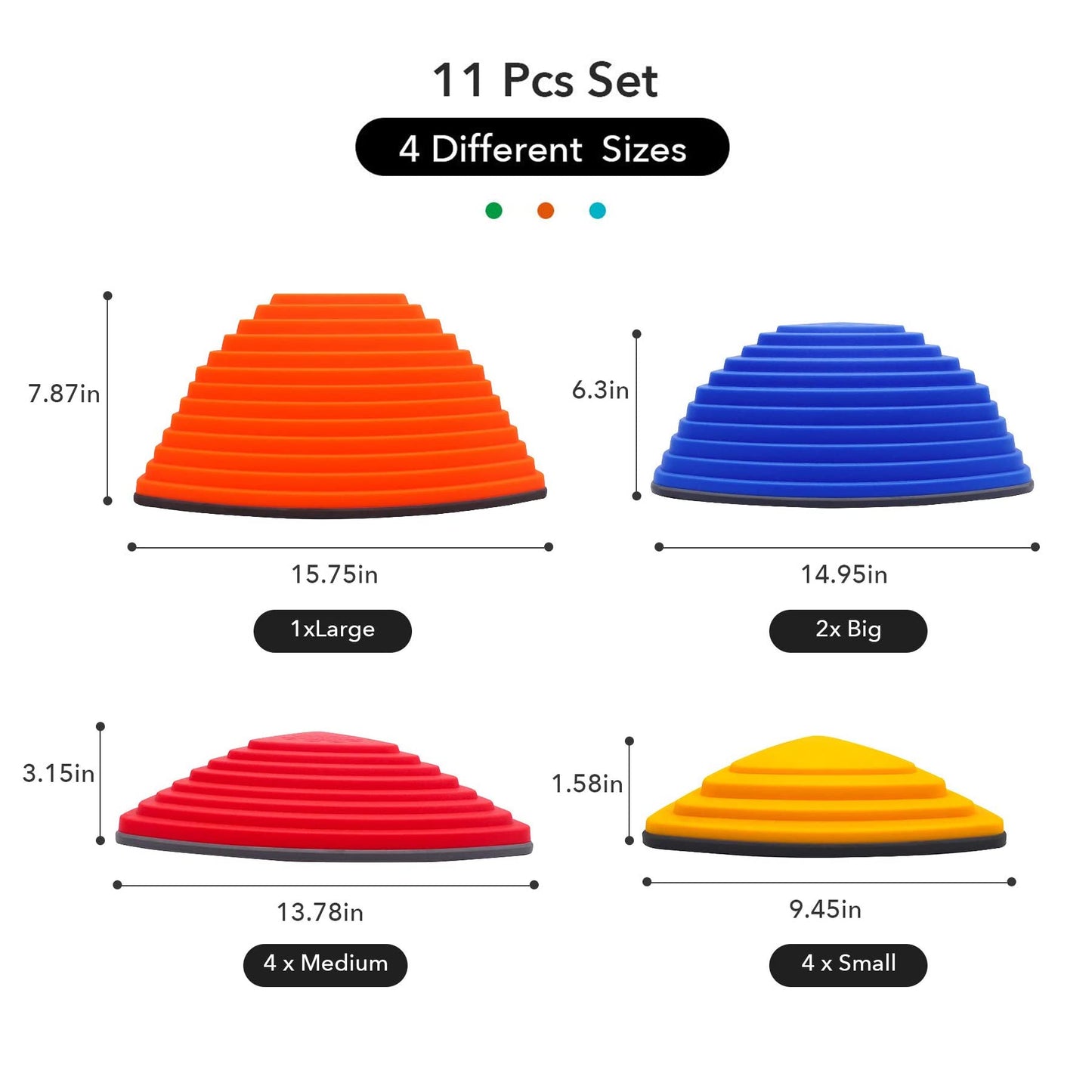 Balance Stepping Stones for Kids 11pcs Anti-skidding Stepping Stones Set Balance Blocks Indoor & Outdoor Kids Fitness Equipment Promotes Balance Coordination and Strength