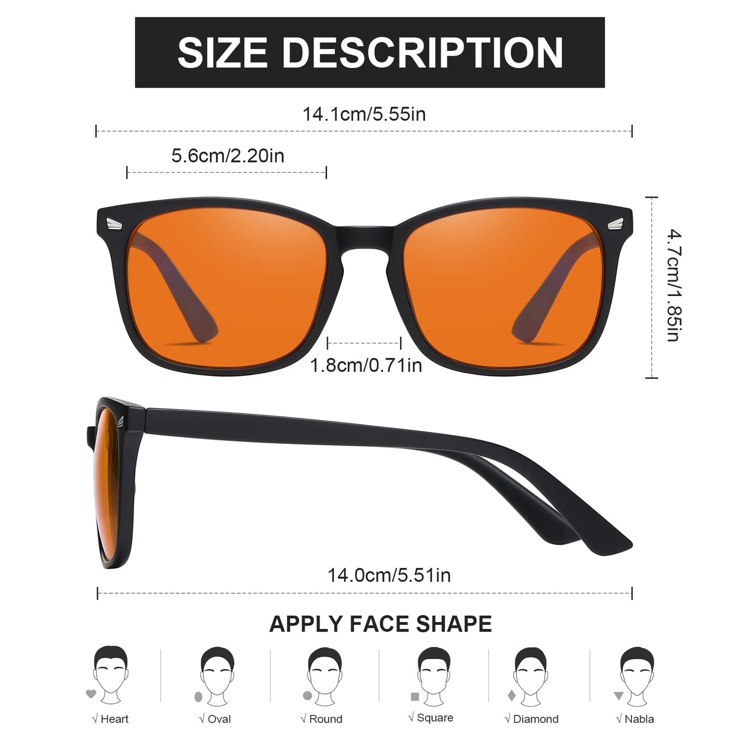 Blue Light Blocking Glasses Gaming Glasses, Anti Eyestrain Gaming Computer Glasses, Anti-Glare Screen Glasses for Women/Men (Video Games, Console, TV, PC)