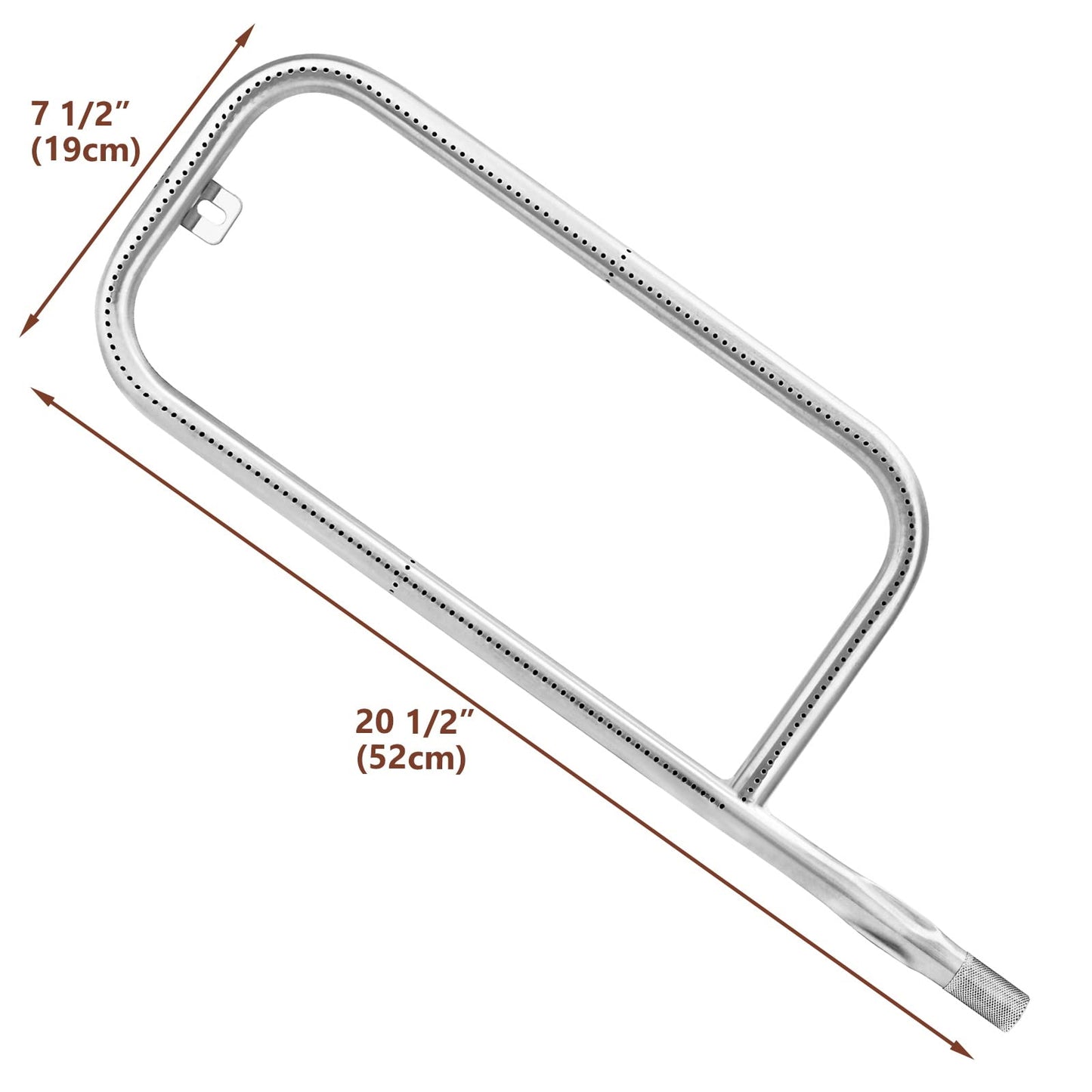 Uniflasy 41862 Grill Burner Tube for Weber Q200 Q220 Q2000 Q2200 Gas Grill, Stainless Steel Grill Burner Replacement Part for Weber 69956, 20.5 inch