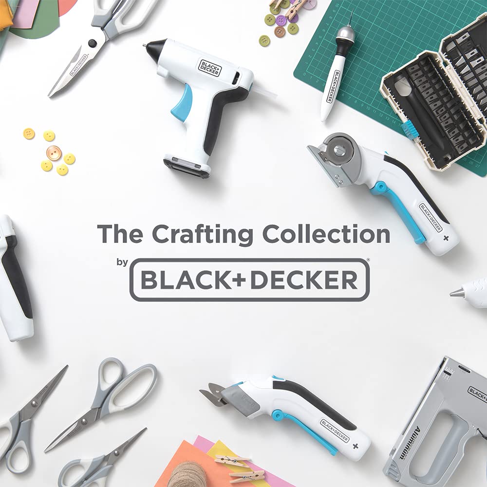 BLACK+DECKER 4V MAX Cordless, USB Rechargeable, Electric Fabric Scissors (BCSC115FF)