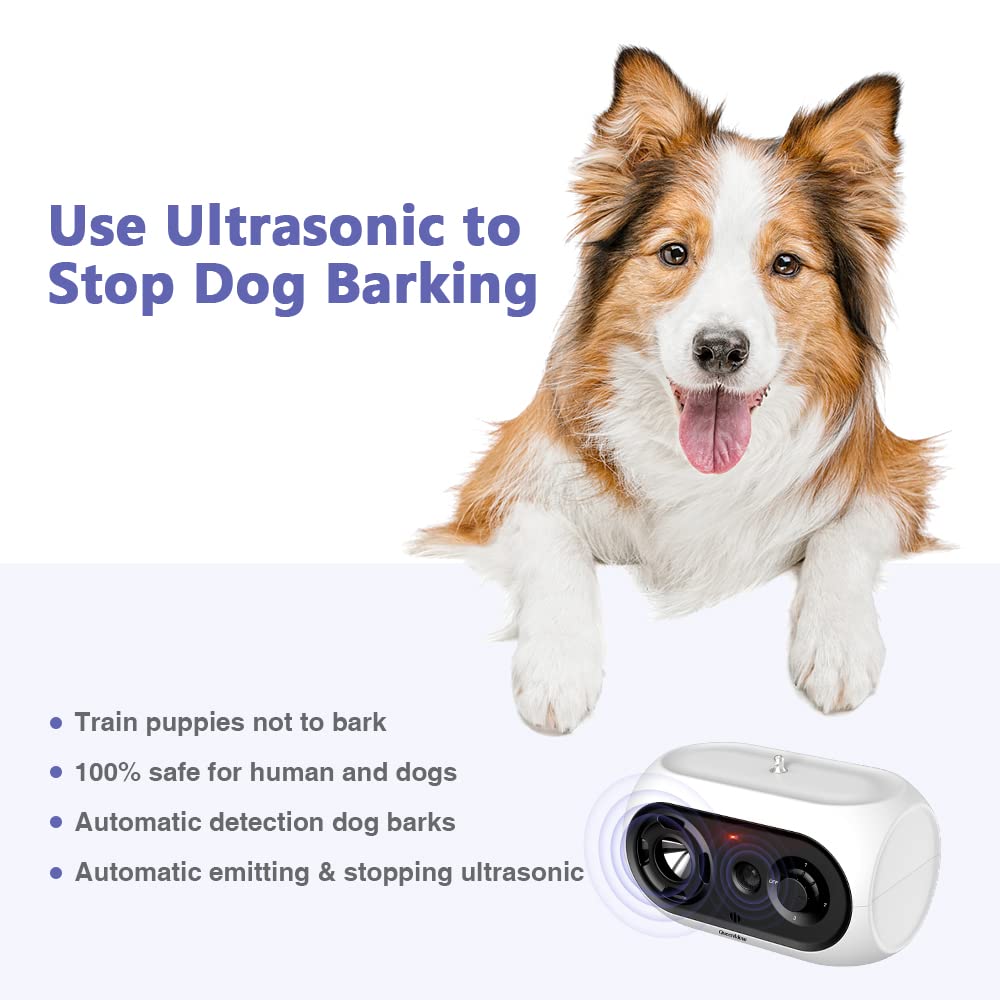 Automatic Dog Barking Control Devices, Upgraded 3 Levels Anti Barking Device for Dogs, Stop Barking Dog Device, Waterproof Rechargeable Barks Stopper for Puppy Small Medium Large Dogs