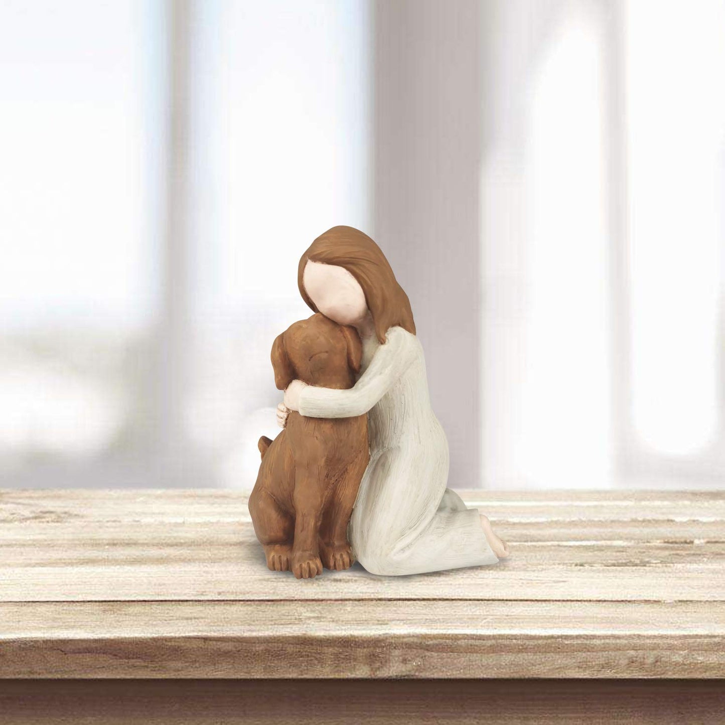Hensonever Angel Figurines - Angel of Friendship Memorial Gifts for Dog Lovers