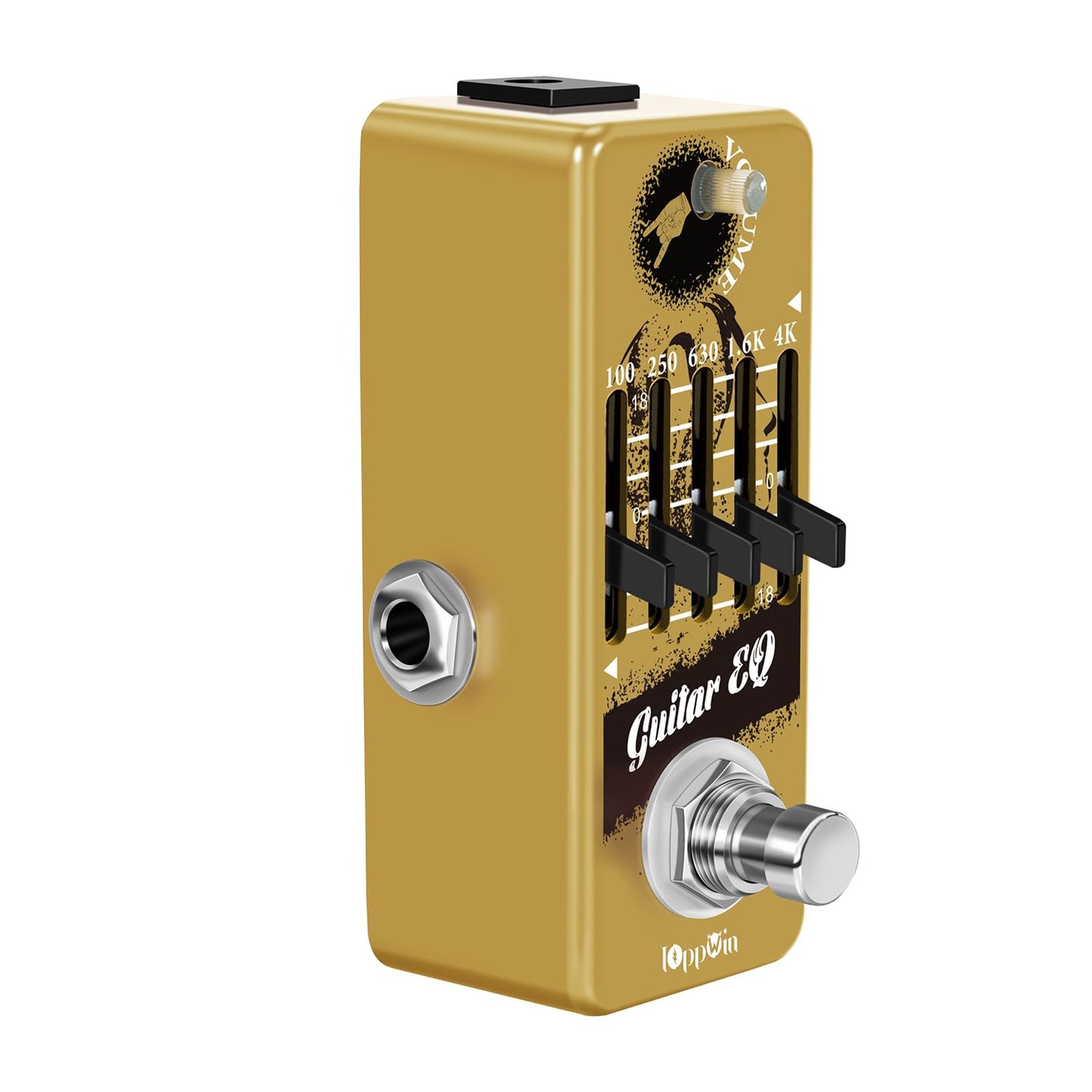 IOppWin Guitar Pedals, 5-Band Guitar Graphic Equalizer Pedal with Master Level Control - True Bypass & Metal Shell
