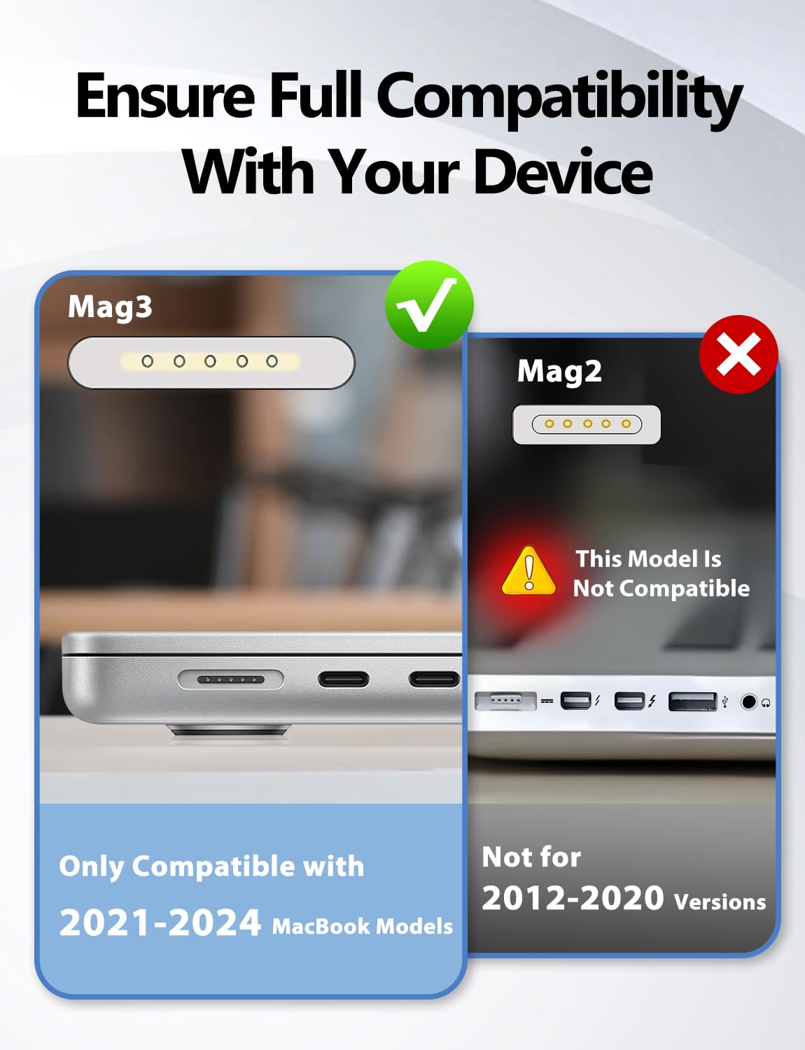 140W C to Magnetic 3 Charger, Compatible with MacBook Air 13, 15 Inch/Mac Book Pro 14, 16 Inch, M1/M2/M3/M4 from 2021/2022/2023/2024/2025 Models, 6.6FTใOriginal Qualityใ