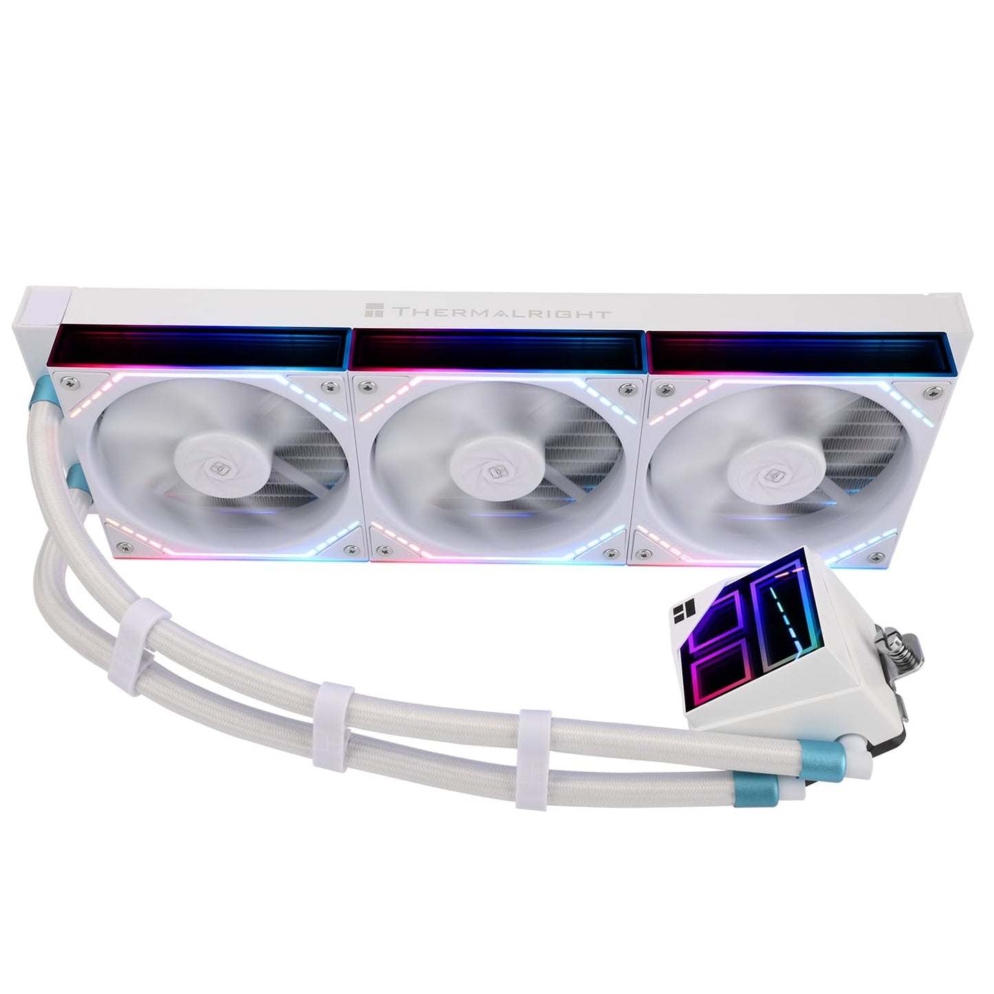 Thermalright Frozen Infinity 360 WHITE CPU Water Cooler, with Triple 124mm Infinity Mirror PWM Fans,for Intel 1150/1151/1200/2011/ 1700/1851&AMD/AM4/AM5,360 Size Infinity Mirror Water Cooling Radiator