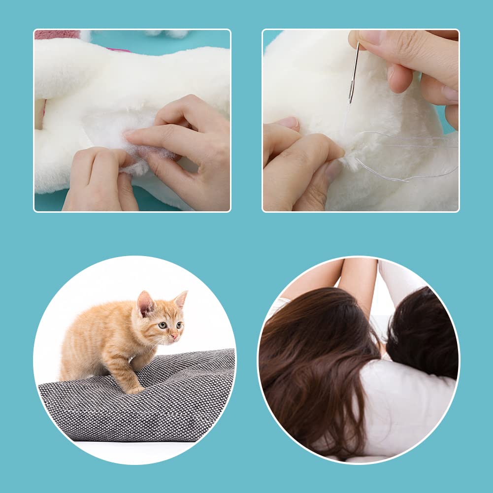 Bupete 900g/1.98lb Polyfill Stuffing, Stuffing for Stuffed Animals, Premium Pillow Stuffings, High Resilience Polyester Fill for Stuffed Animal Crafts, Pillow Cushions Stuffings