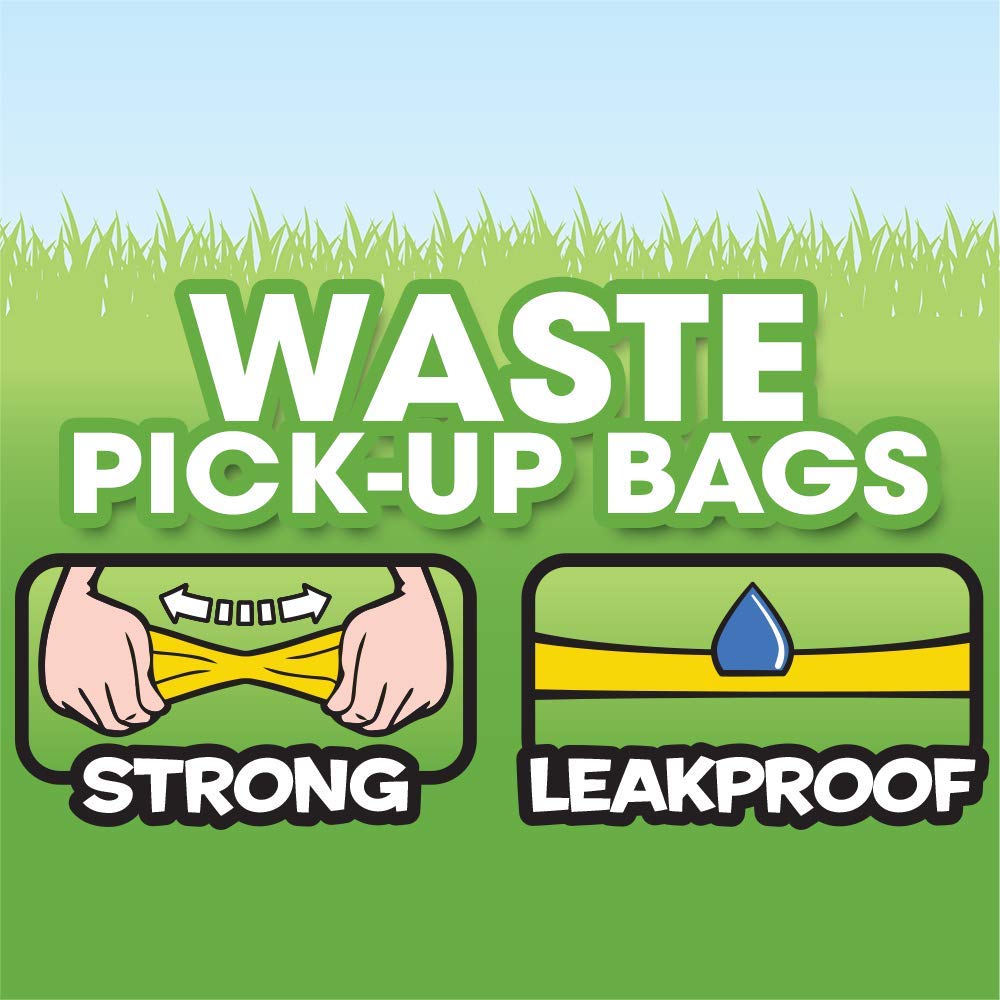 Bags on Board Premium Odor Blocking Dog Poop Bags & Dispenser - Leakproof Waste Pick-Up Bags - 600 count