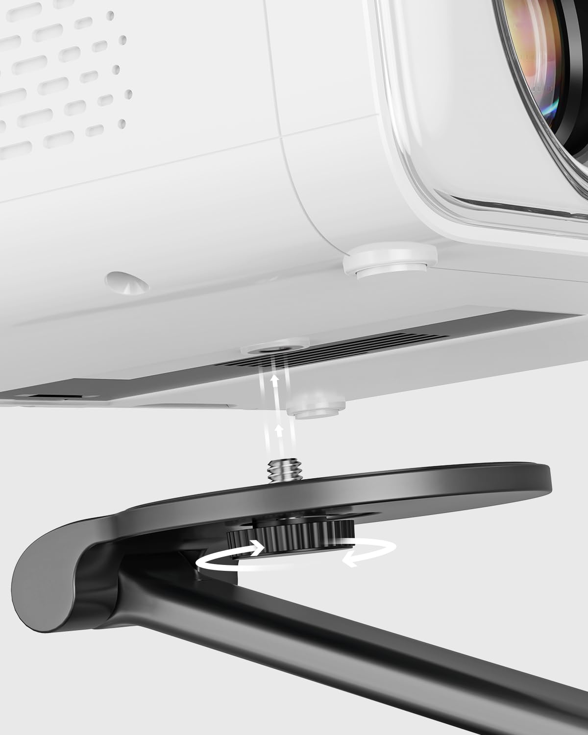 Aurzen Projector Foldable Stand, Ultra-Compact Mount Stand with Easy Setup and 180-Degree Rotation, Compatible with Aurzen, GKLPO, Happrun, YOTON Projector