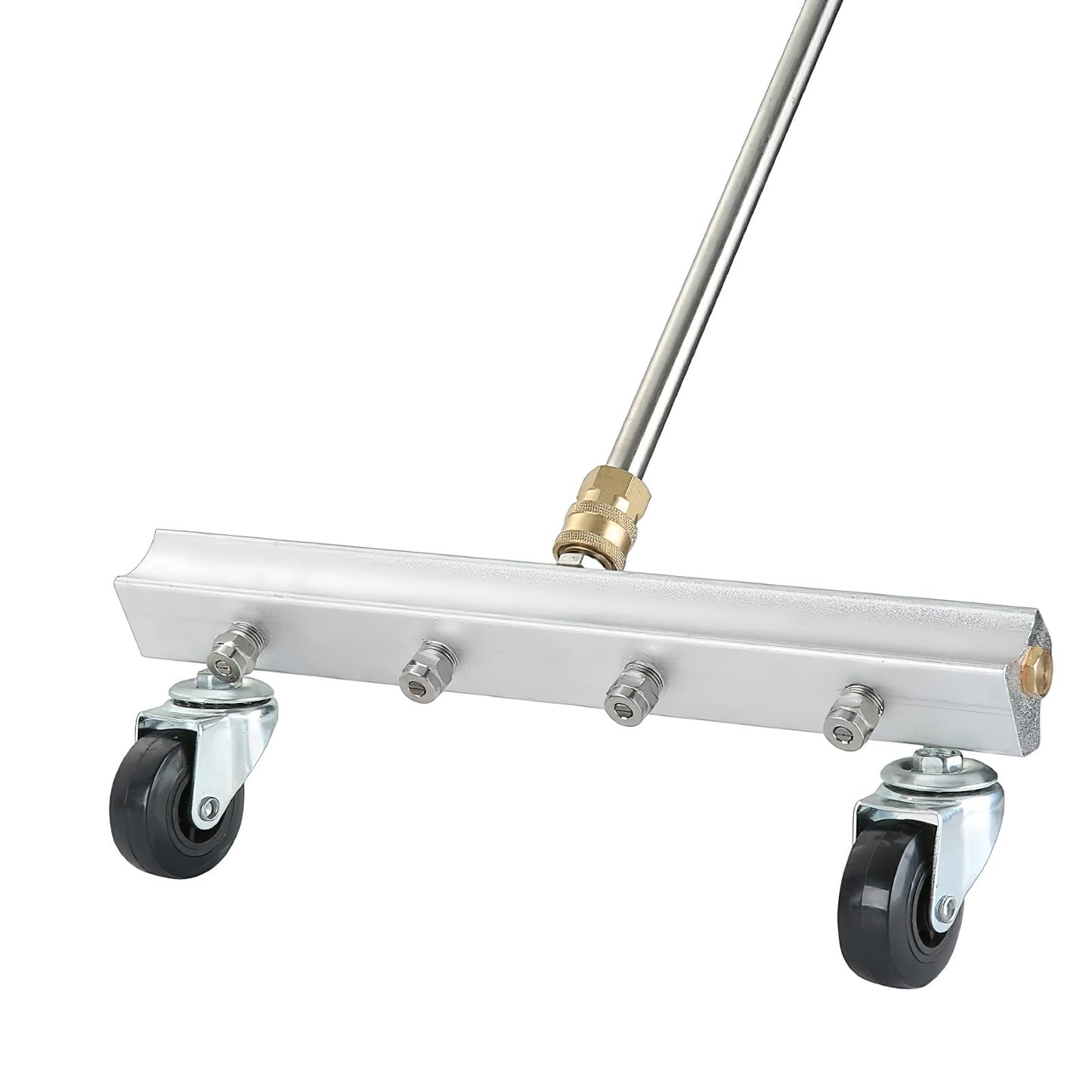 Pressure Washer Undercarriage Cleaner, 13 inch Car Underbody Washer Under Car Power Washer with 5 Quick Connect Nozzles, Swivel Wheel & 2 Extension Wand, 4000 PSI(Silver)