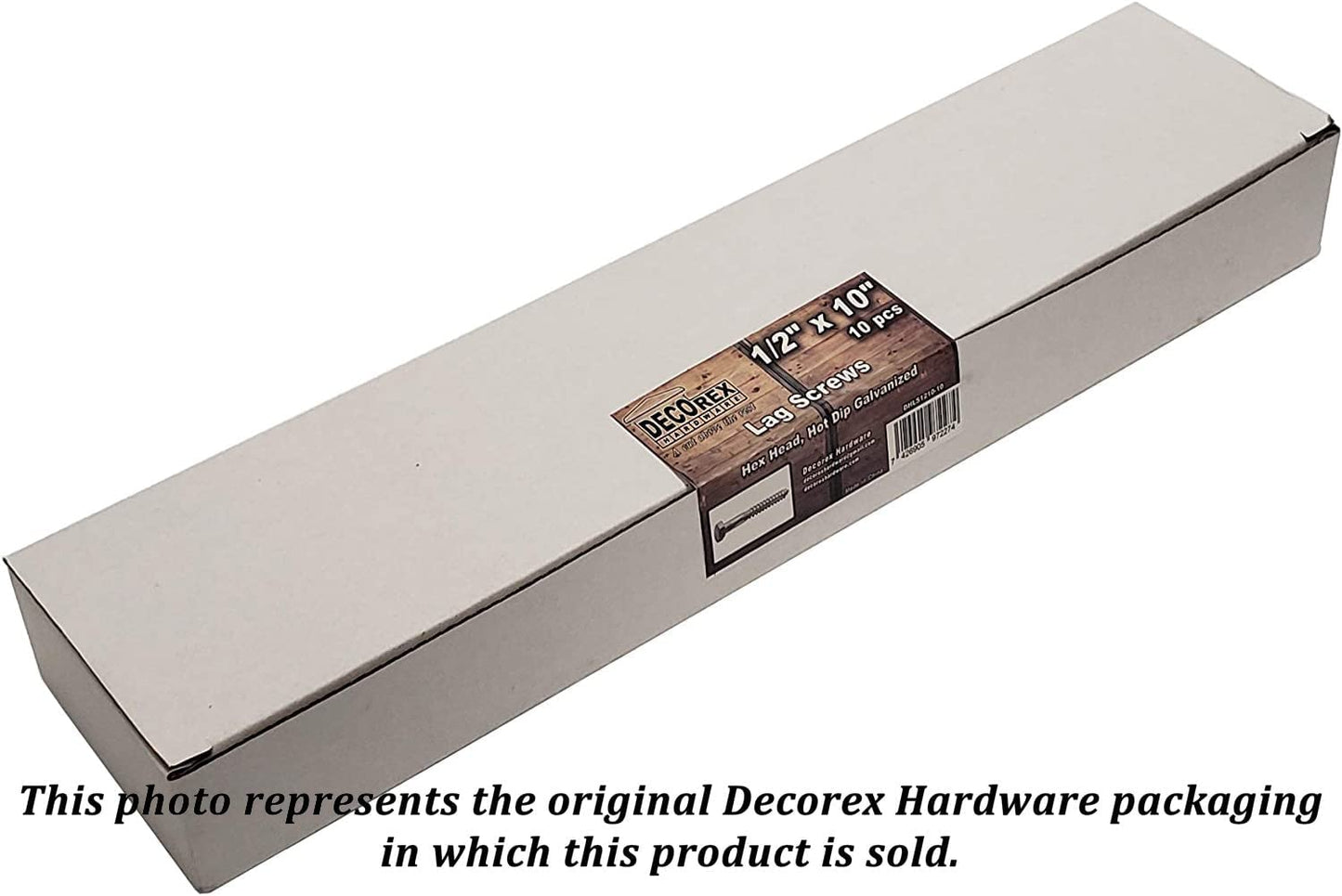 1/2" x 10" Lag Bolt Screws – HDG Hot Dip Galvanized Heavy-Duty Hex Head Lag Screws | A307 Steel Structural Timber Fasteners | Long Exterior Wood Bolts | 10pcs Box