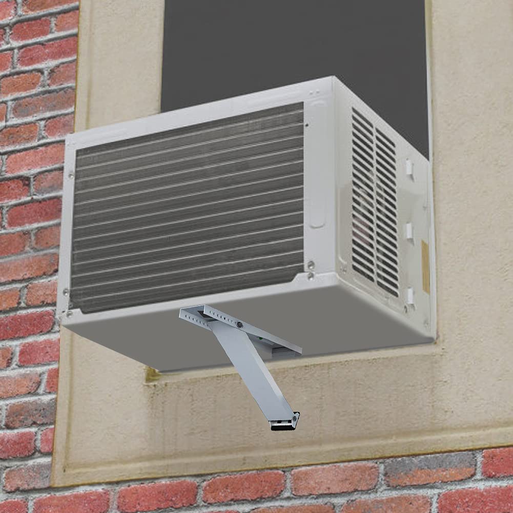 Window Air Conditioner Support Bracket,Relieves Weight Stress On The Window Frame A/C Safe Support Bracket Installs from Inside the House Built-in Bubble Level Window AC Mount Bracket up to 85lb