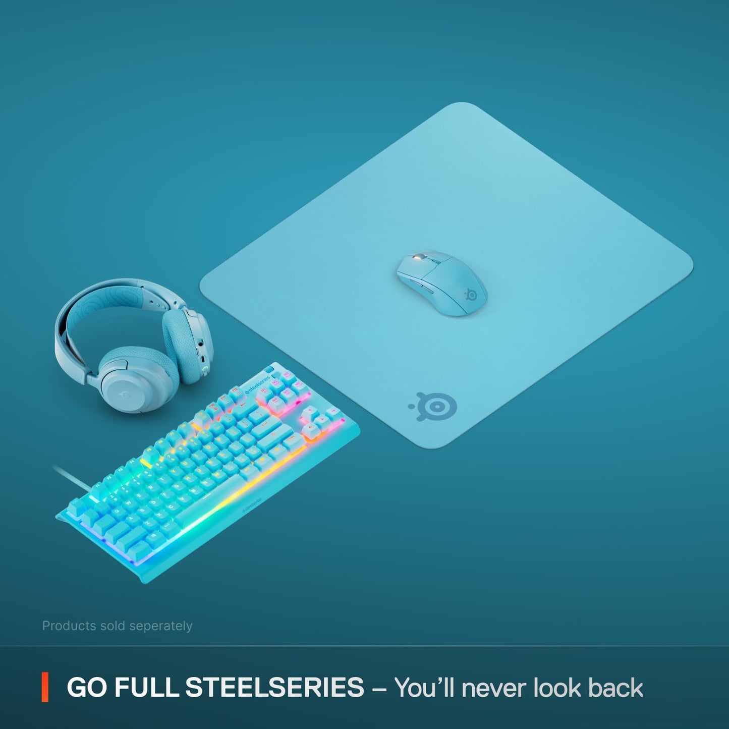 SteelSeries QcK Cloth Gaming Mouse Pad - Exclusive Micro-Woven Surface - Optimized for Gaming Sensors - Maximum Control - Size L - Aqua