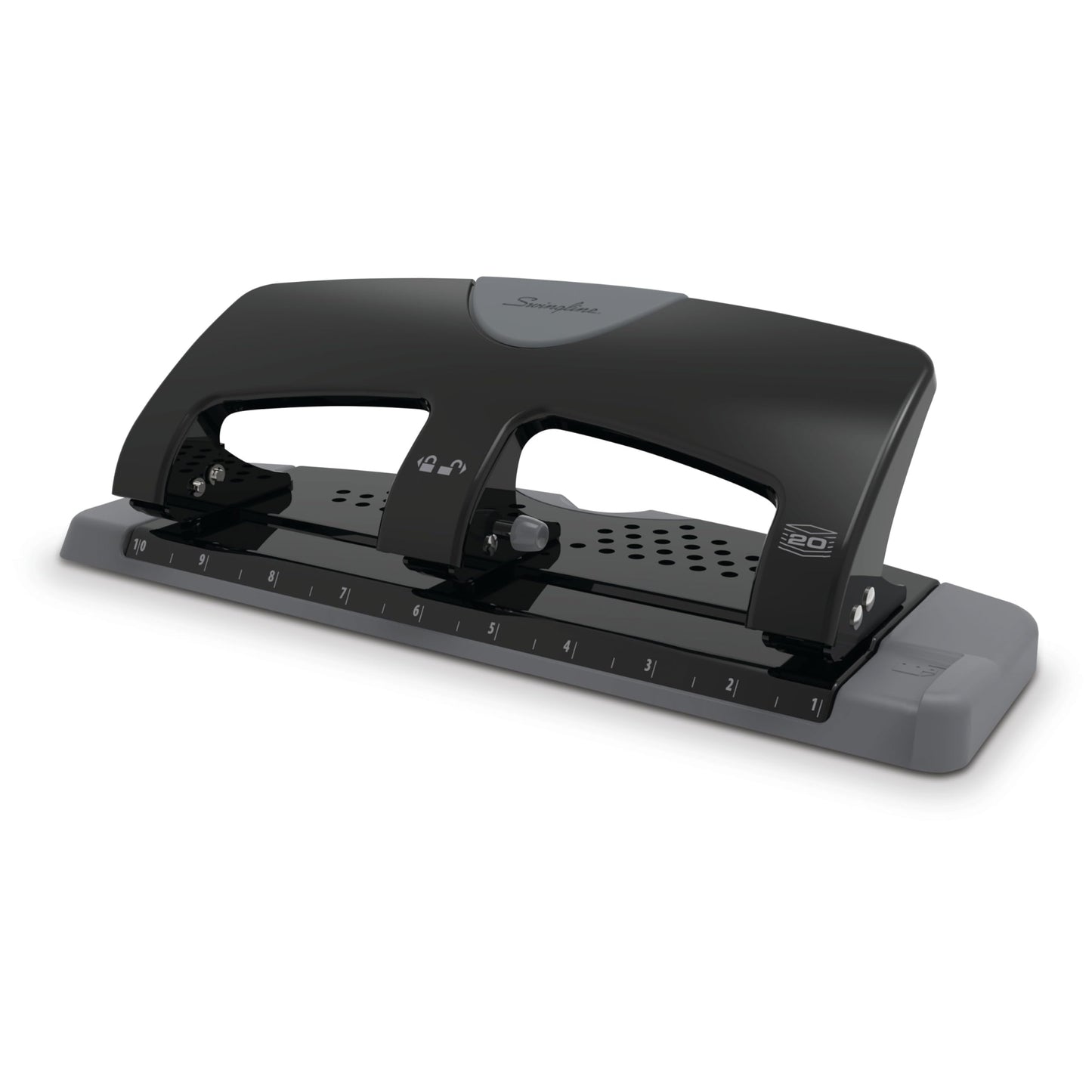 Swingline SmartTouch 3-Hole Punch, Reduced Effort, 20-Sheet Punch Capacity, 60% Less Effort Required (5050574133)