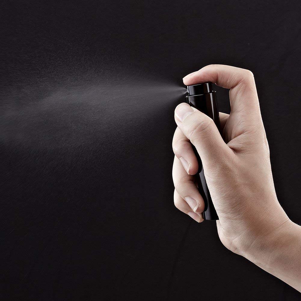Tekson 10PCS 8ML Perfume Atomizer Travel, Refillable Cologne Containers, Dispenser Spray Empty Bottle for Mini Sprayer Size (black)
