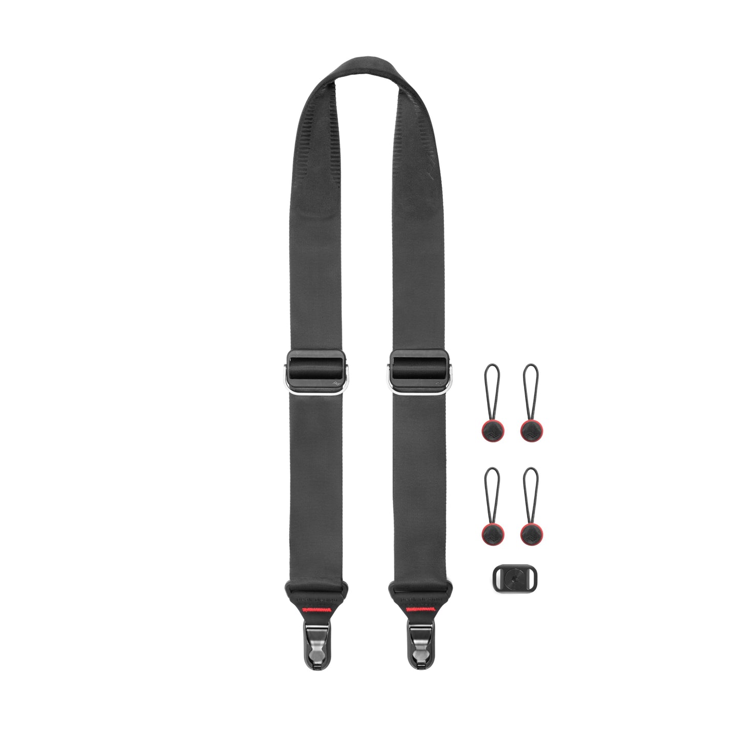 Peak Design Slide Camera Strap, Black, Configurable as a Sling, Neck or Shoulder Strap, Quick Release and Connection, Smooth and Grippy Side, Camera Straps for Photographers, 200 lb Capacity
