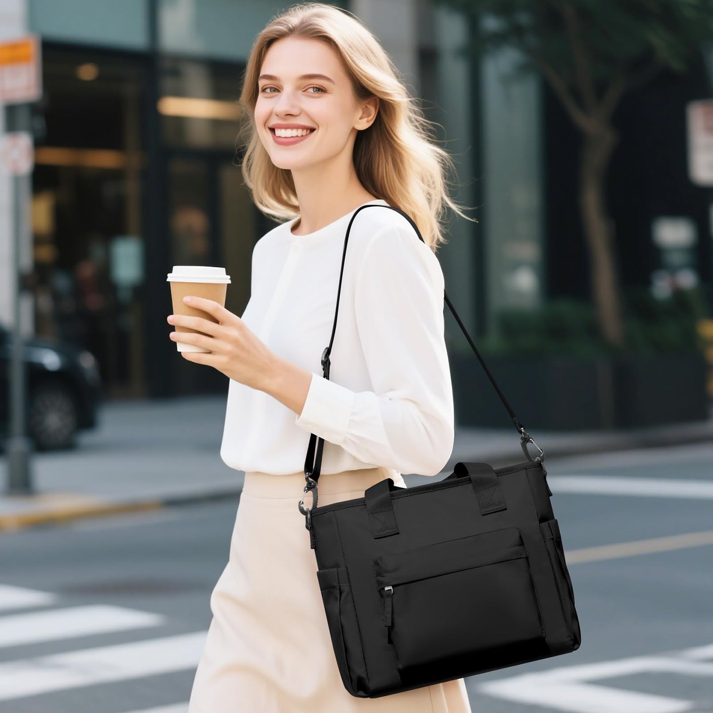 Lunch Bag Insulated Lunch Box Leakproof Lunch Tote Bags for Women Men,Portable Thermal Cooler Bag Lunch Containers with Shoulder Strap for Work, Family, Picnic, School, Outdoor,BBQ C1-Black