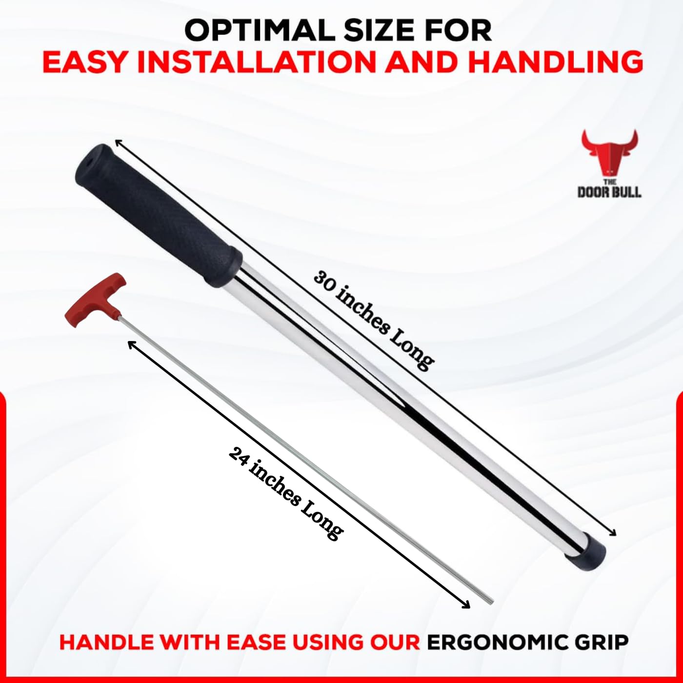 30 inches Extra Long Heavy Duty Swimming Pool Safety Cover Installation, Removal Rod Tool Plus Anchor Hex Key - Rod with Hex Key Combo