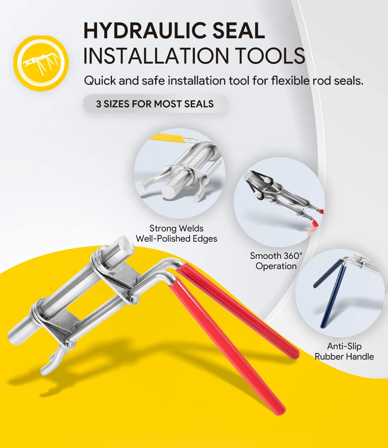 3 Pack Hydraulic Seal Installation Tools & 1266 Adjustable Gland Nut Wrench & 7463 Small Universal Gland Wrench, Hydraulic Cylinder Spanner Wrench Piston Repair Seal Kit, Farm & Construction Equipment