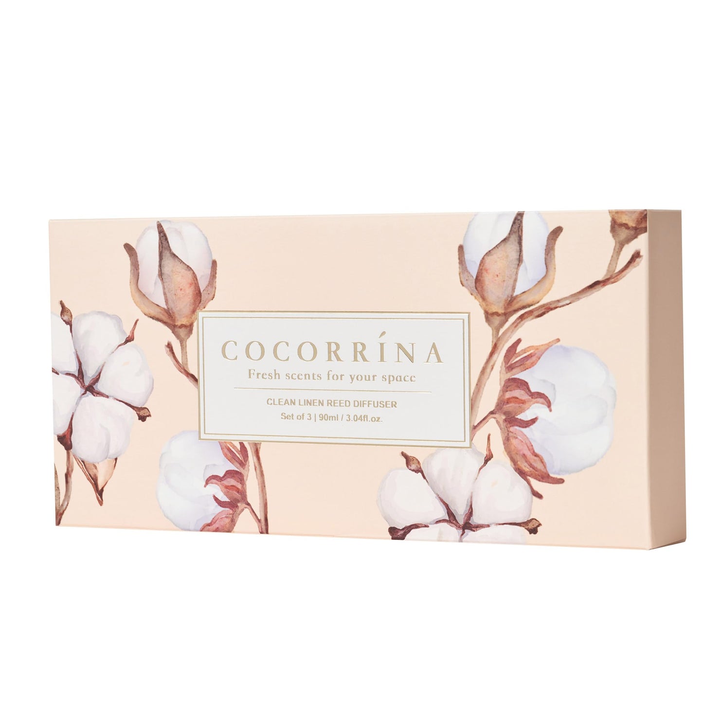 COCORRÍNA Reed Diffuser Set of 3, 3 Packs of 3 Reed Diffusers with 24 Sticks Cashmere Vanilla Sandalwood Pink Clean Linen Reed Diffuser for Home Bathroom Office