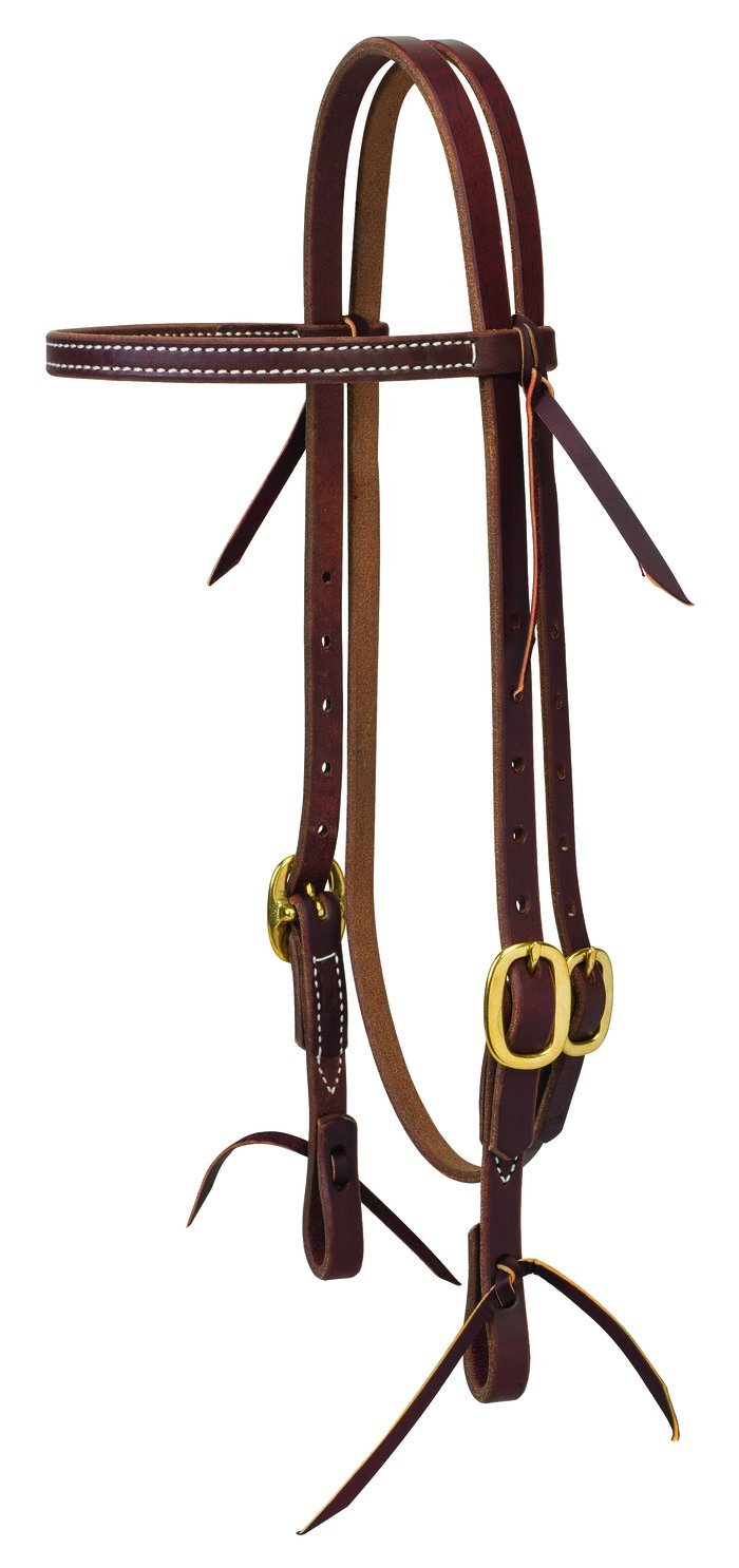 Weaver Leather Working Tack Solid Brass Economy Browband Headstall