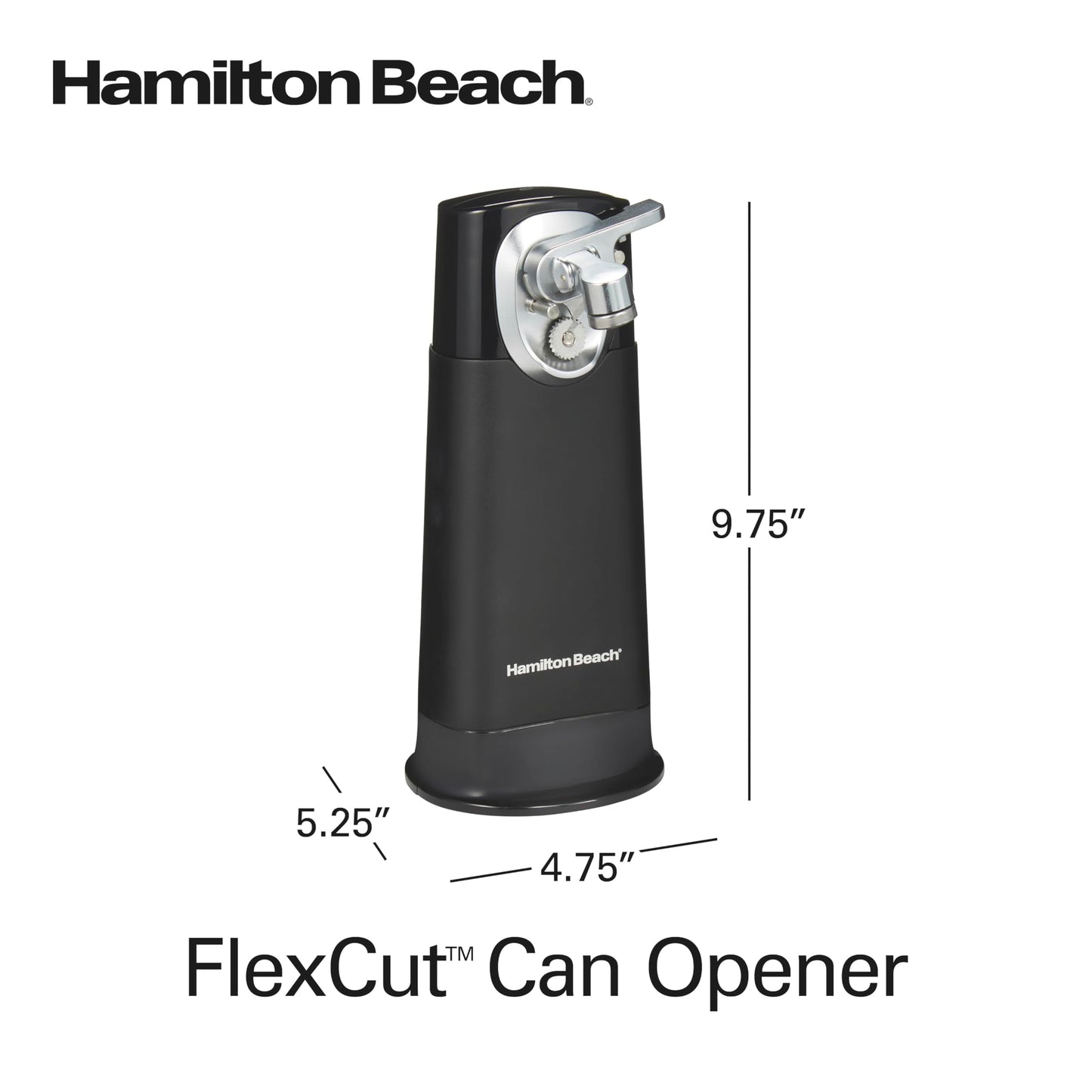 Hamilton Beach 76611FG FlexCut 2-in-1 Cordless & Rechargeable Electric, Easily Standard Automatic Can Opener, Easy-Clean, With Removable Walking Cut Head