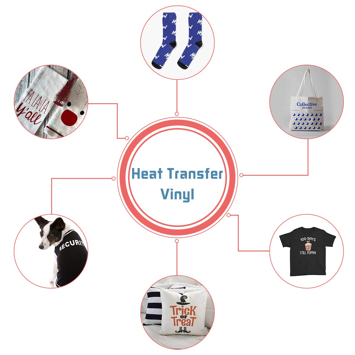 HTVRONT HTV Heat Transfer Vinyl Bundle (12 Pack) - 12" x 5FT HTV Vinyl Rolls, Easy to Cut Iron on Vinyl for All Cutting Machines, Easy to Weed Heat Transfer Vinyl