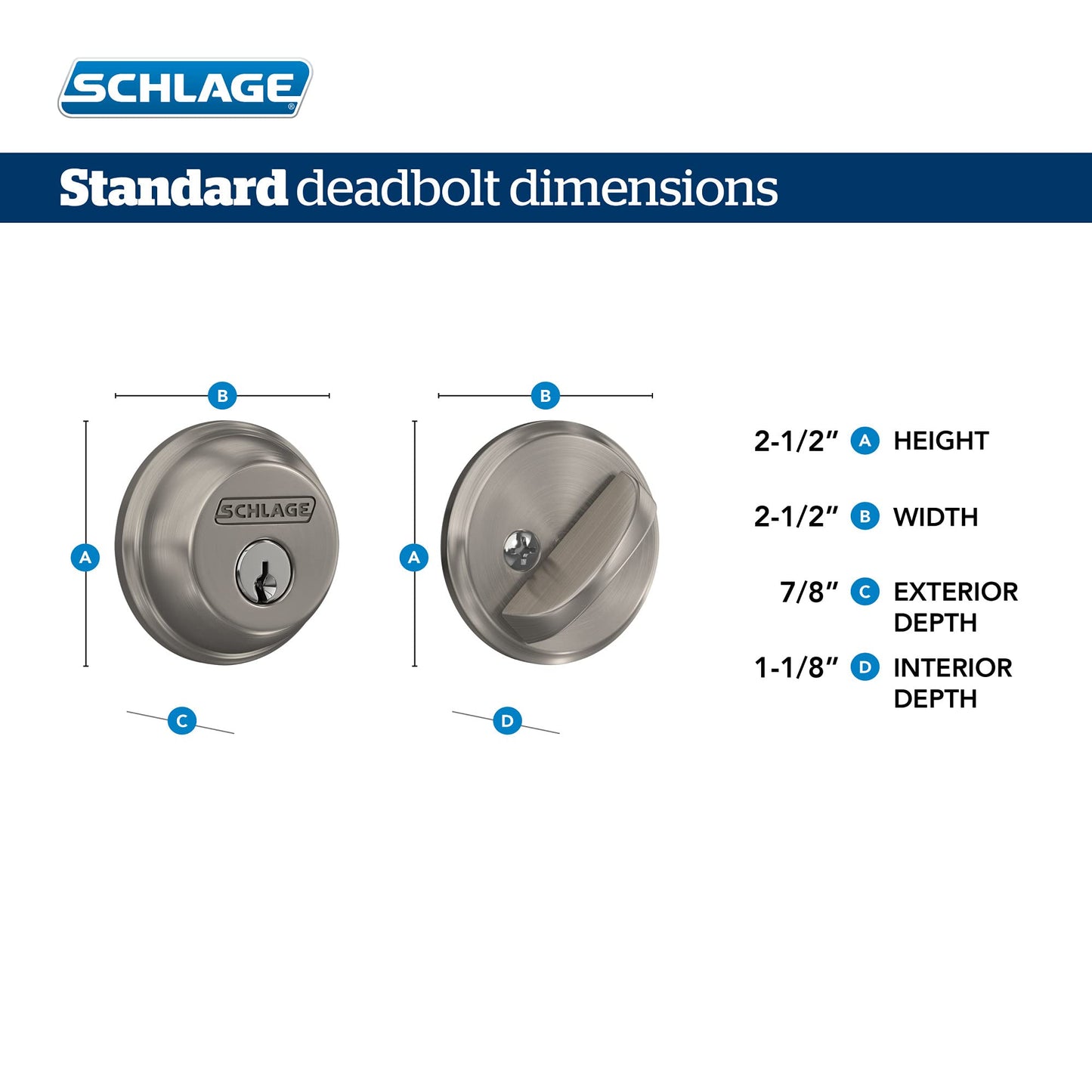 Schlage FB50N V GEO 716 B60 Single Cylinder Deadbolt and F51 Keyed Entry Georgian Knob Keyed Alike, Aged Bronze Finish