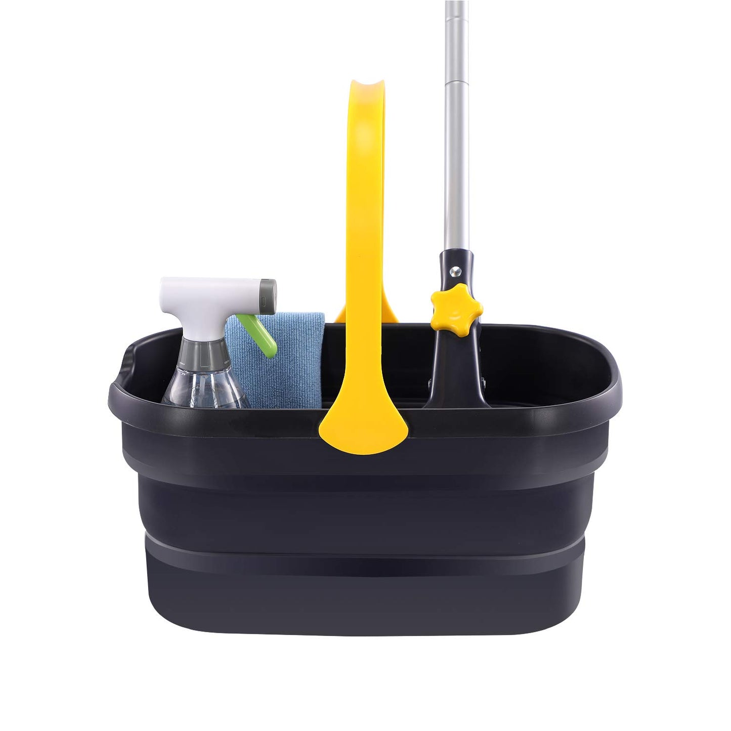 Yocada Collapsible Plastic Bucket Mop Bucket 10L (2.6Gallon) Cleaning Washing Basket for Sponge&Flat&Cotton Mop Cleaning Washing