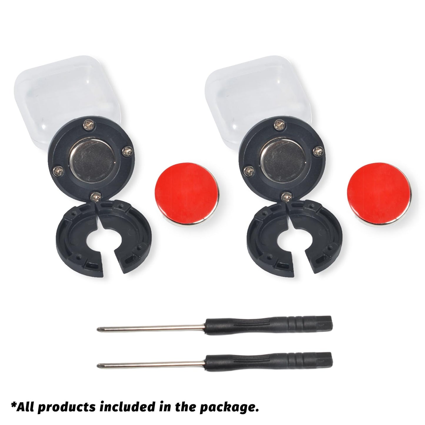 TWAYRDIO Magnetic Radio Mic Holder 2-Pack, Mobile Microphone Magnet Mount, CB Mic Hanger, for Motorola Kenwood Mics, Mounting Solutions for Car Truck Dash Board