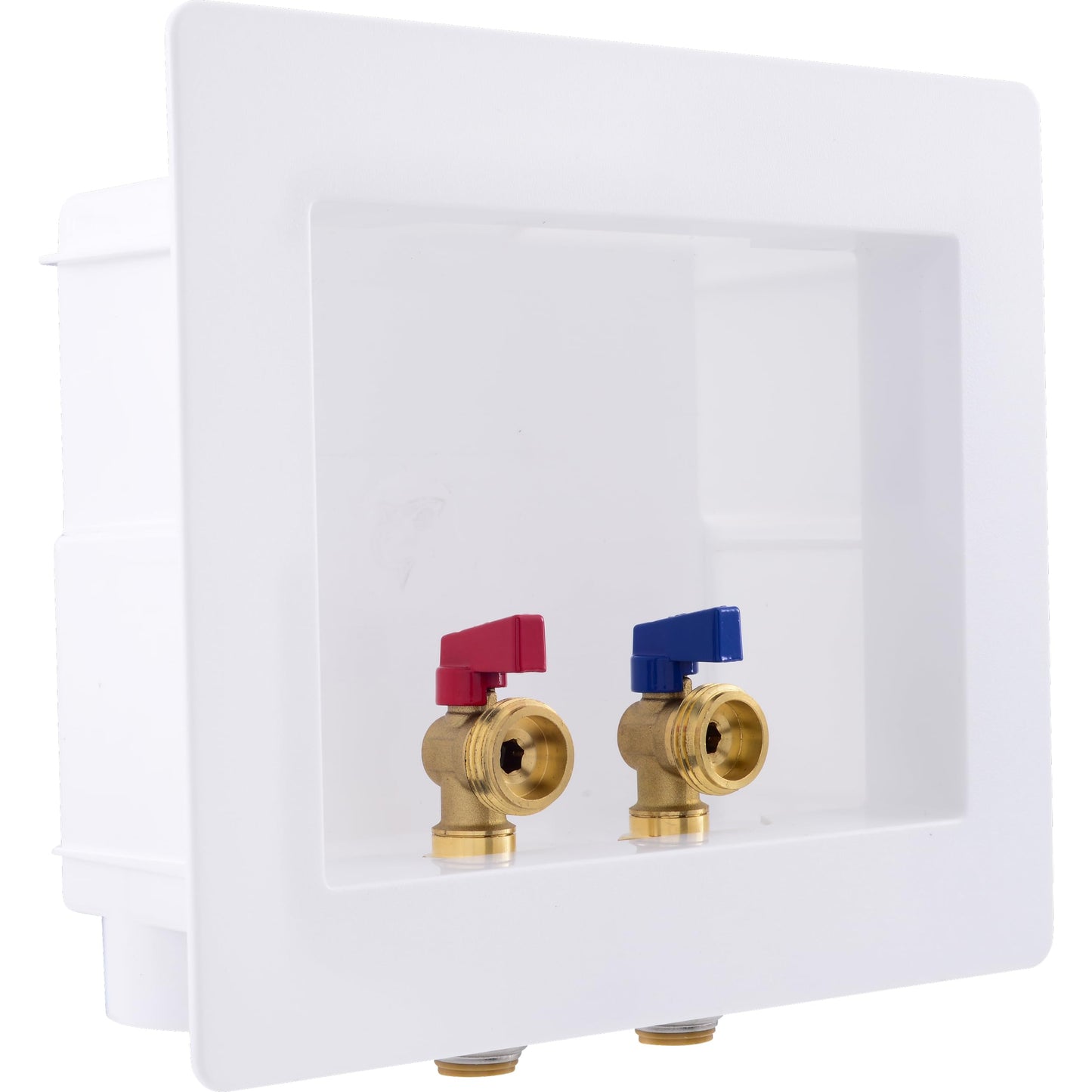 Sharkbite 1/2 Inch x 3/4 Inch MHT Washing Machine Outlet Box, Push to Connect Brass Plumbing Fittings, PEX Pipe, Copper, CPVC, 24763