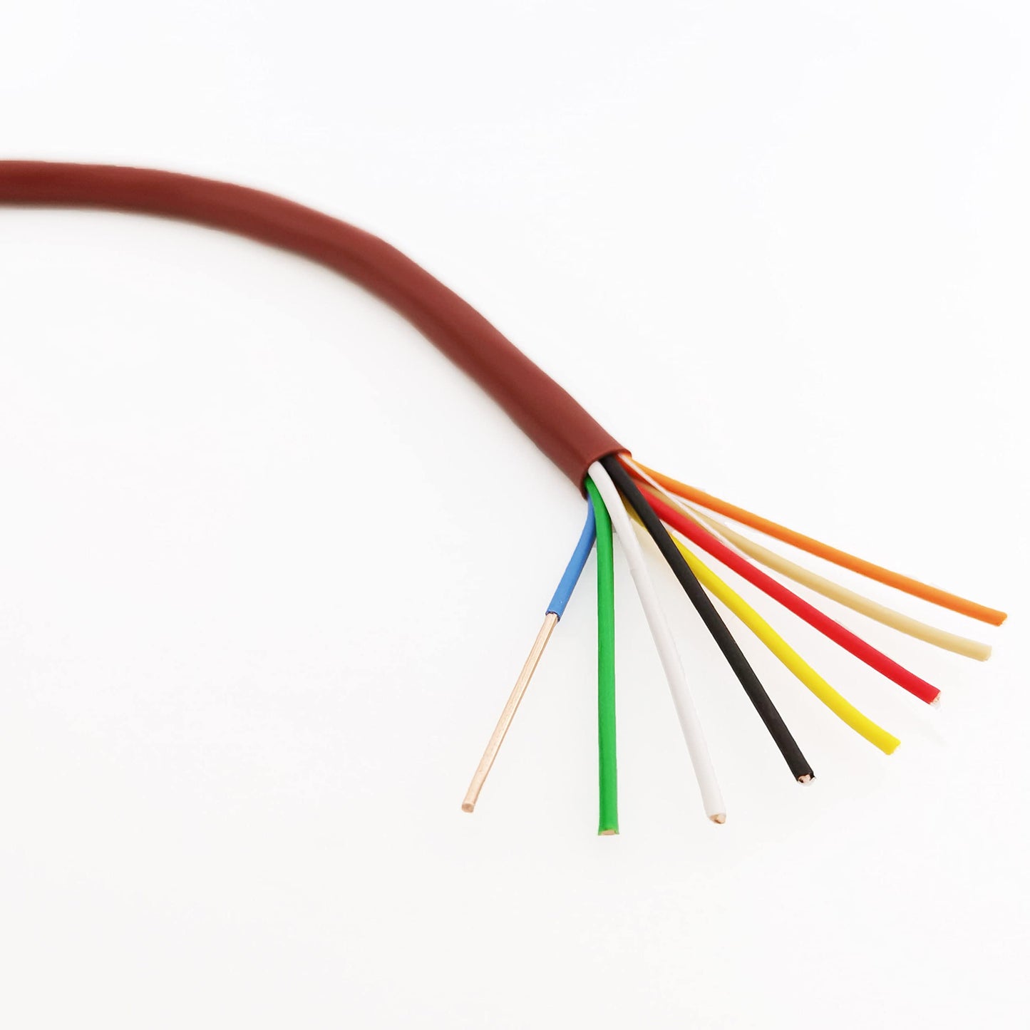 Cableague Thermostat Wire 18/8 18 Gauge 8 Conductor ETL 18-8 50 Feet Brown (18-8 Brown, 50Feet)