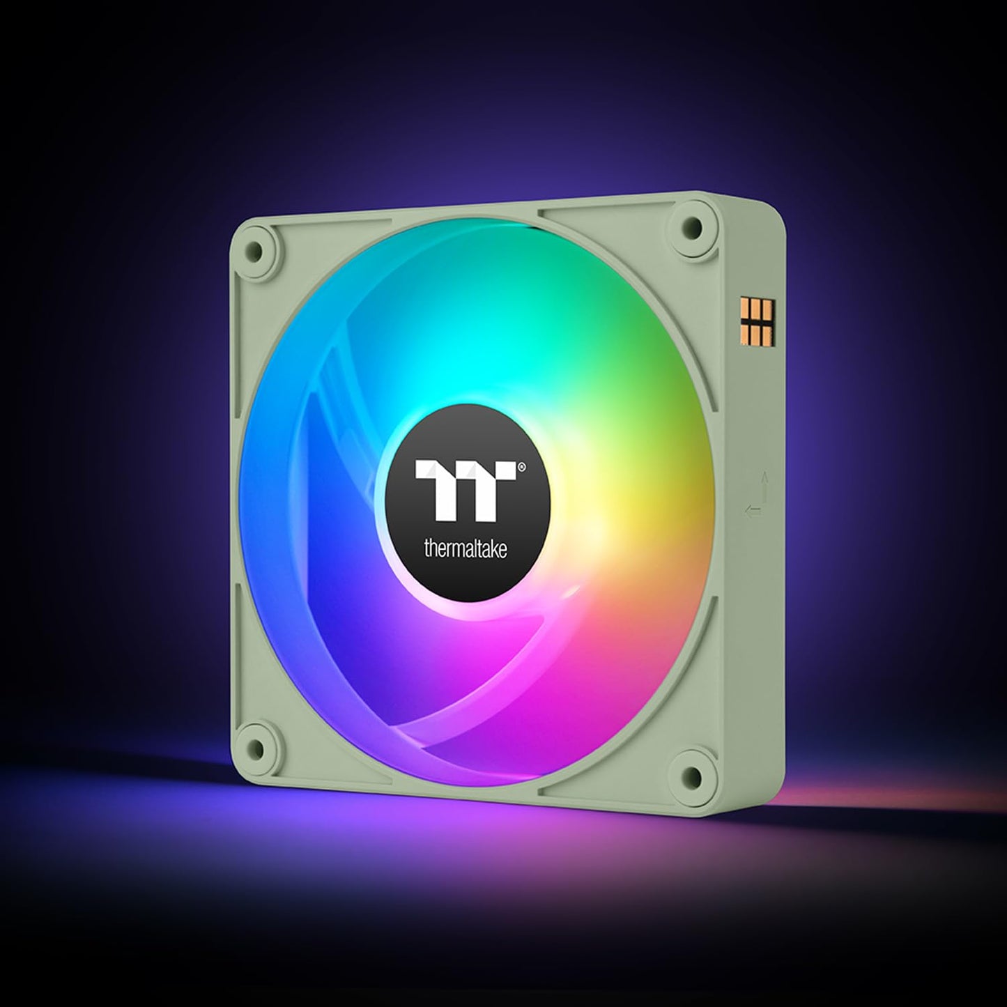Thermaltake CT120 EX ARGB Sync PC Cooling Fan Matcha Green (3-Fan Pack), Magnetic Connection, 5V Motherboard Sync, 16.8 Million Colors 9 Addressable LEDs, 120 mm Case/Radiator Fan, CL-F196-PL12MG-A