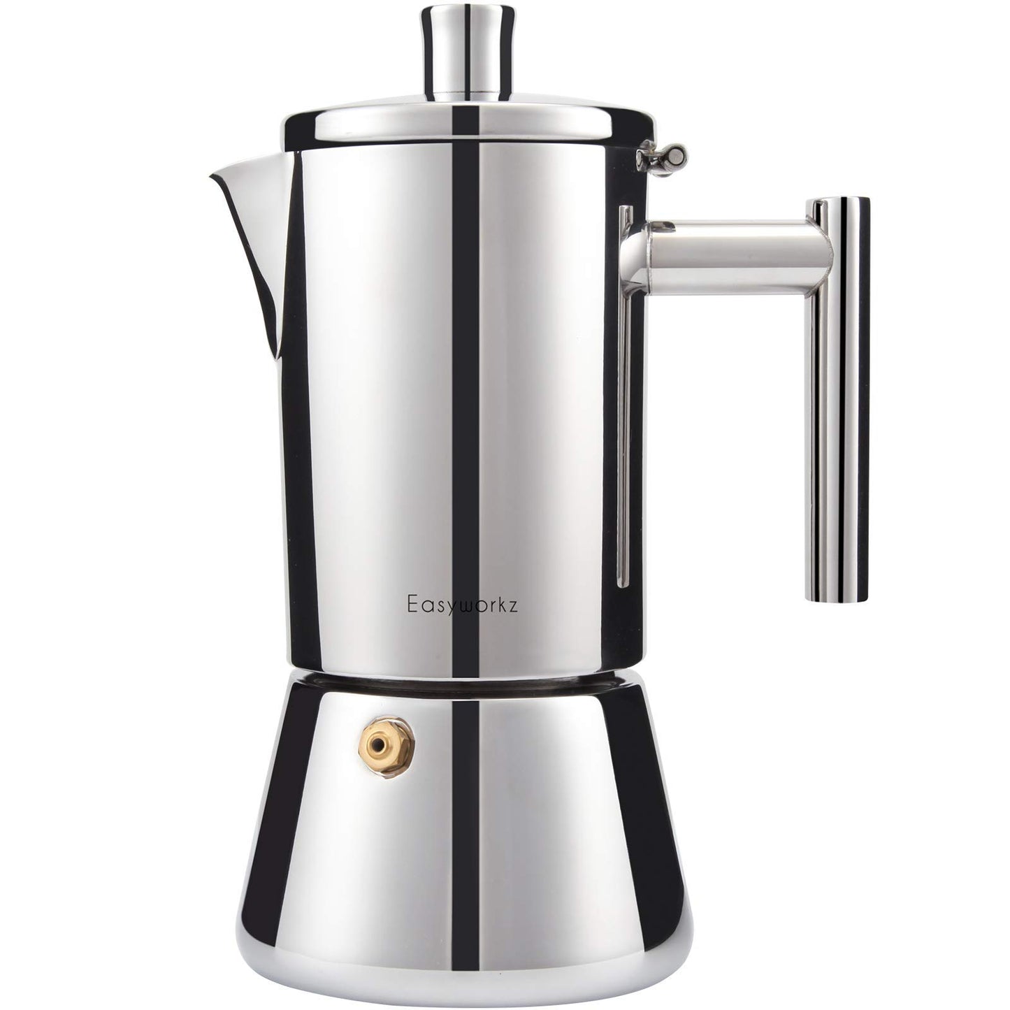 Easyworkz Diego Stovetop Espresso Maker 6Cup 300ml Stainless Steel Italian Coffee Machine Maker Induction Moka Pot