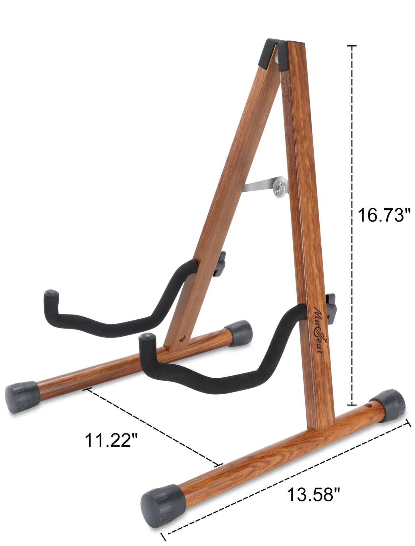 Musbeat Cello Stand, A-Frame Cello Stand with Bow Holder for Cello Display, Handcrafted Wooden Cello Stand with Padded Foam, Zebra Wood Floor Cello Stand for 1/2, 3/4, 7/8, Full-Size Cello, Guitar