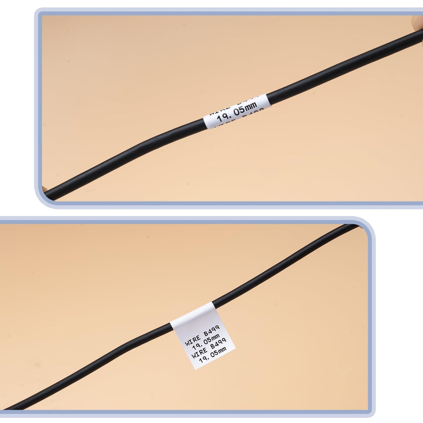 Compatible M21-750-499 Nylon Cloth 3/4 Inch Black on White Label Tape, for Wire and Cable, Used for M210, M211, BMP21 Plus, BMP21 LAB Printer, 0.75" x 16', 3-Pack