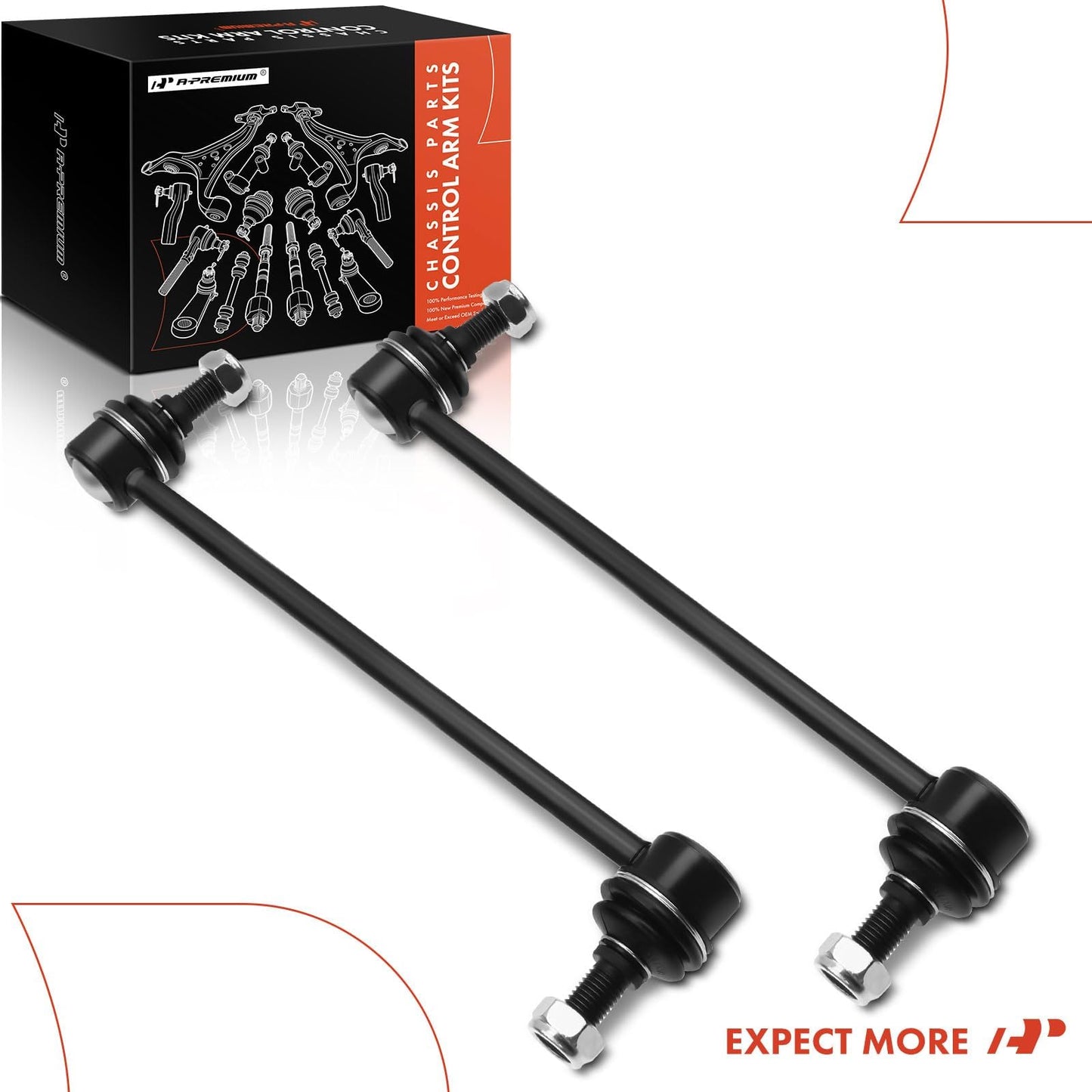 A-Premium 2 x Front Sway Bar Links Stabilizer Bar Links, Compatible with Toyota & Lexus - 2001-2019 - Camry Highlander Venza Solara & RX330 RX350 RX350L RX400h RX450h RX450hL ES300 ES330