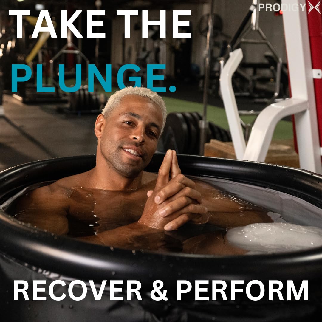 PRODIGY X Ice Bath Tub - Cold Plunge Tub for Athletes - Large Size, Portable, Outdoor - Therapy Ice Pod - Lid & Thermometer