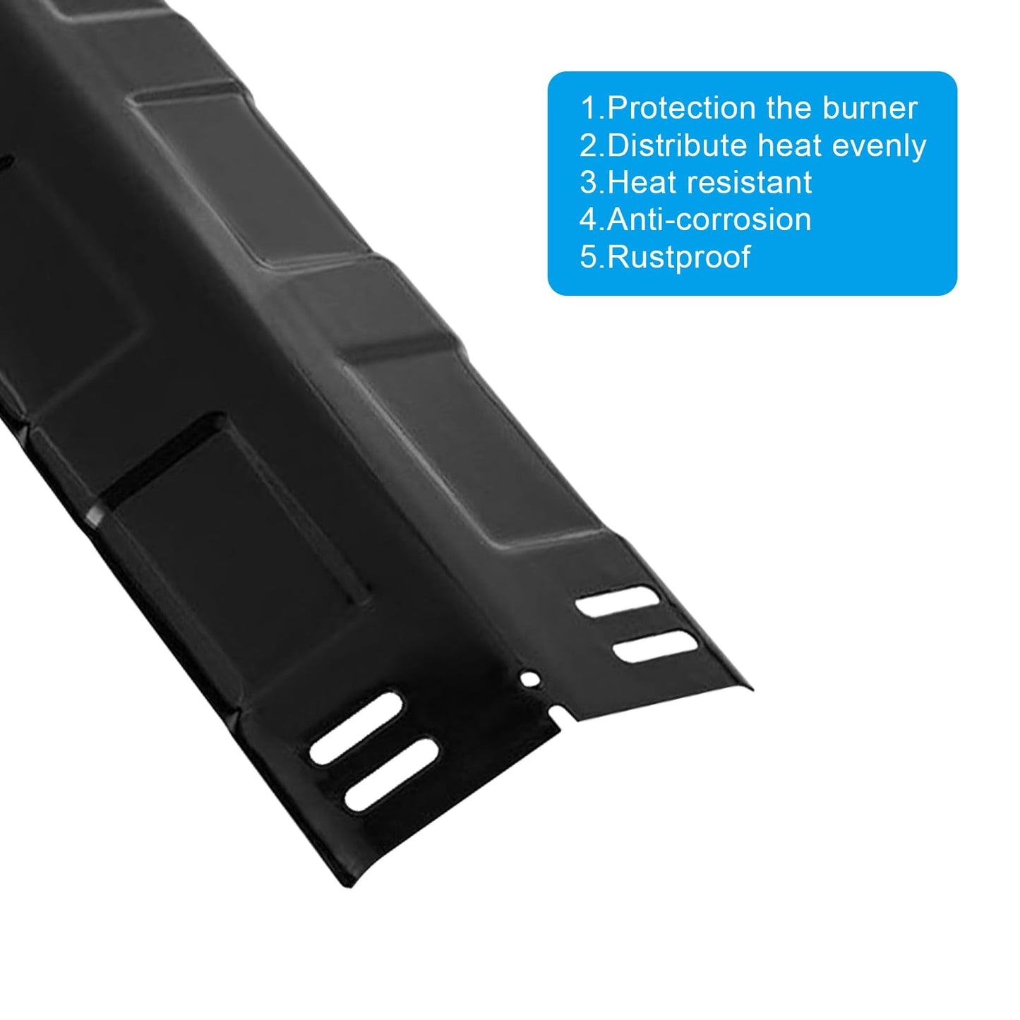 16 Inch Heat Plates Replacement Parts for Coleman G52201, G52202, G52203, G35304, G35304N, G35305, G35306 Gas Grill Models, Porcelain Steel Heat Shield Burner Cover, 3 Pack