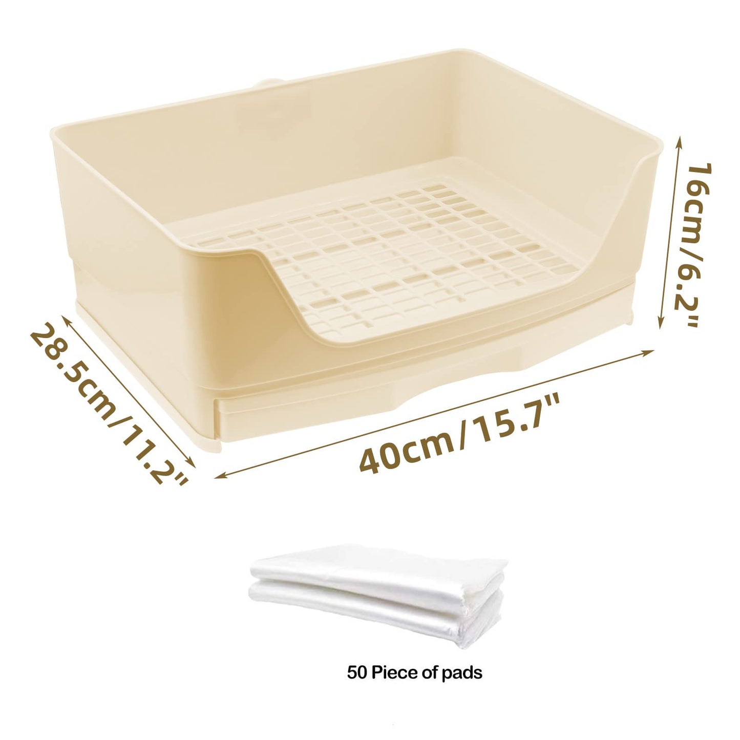 Large Rabbit Litter Box Toilet,Bunny Potty Trainer with Drawer & 100pcs Disposable Pet Toilet Films Pet Pan for Guinea Pigs, Rabbits, Hamster,Small Animals