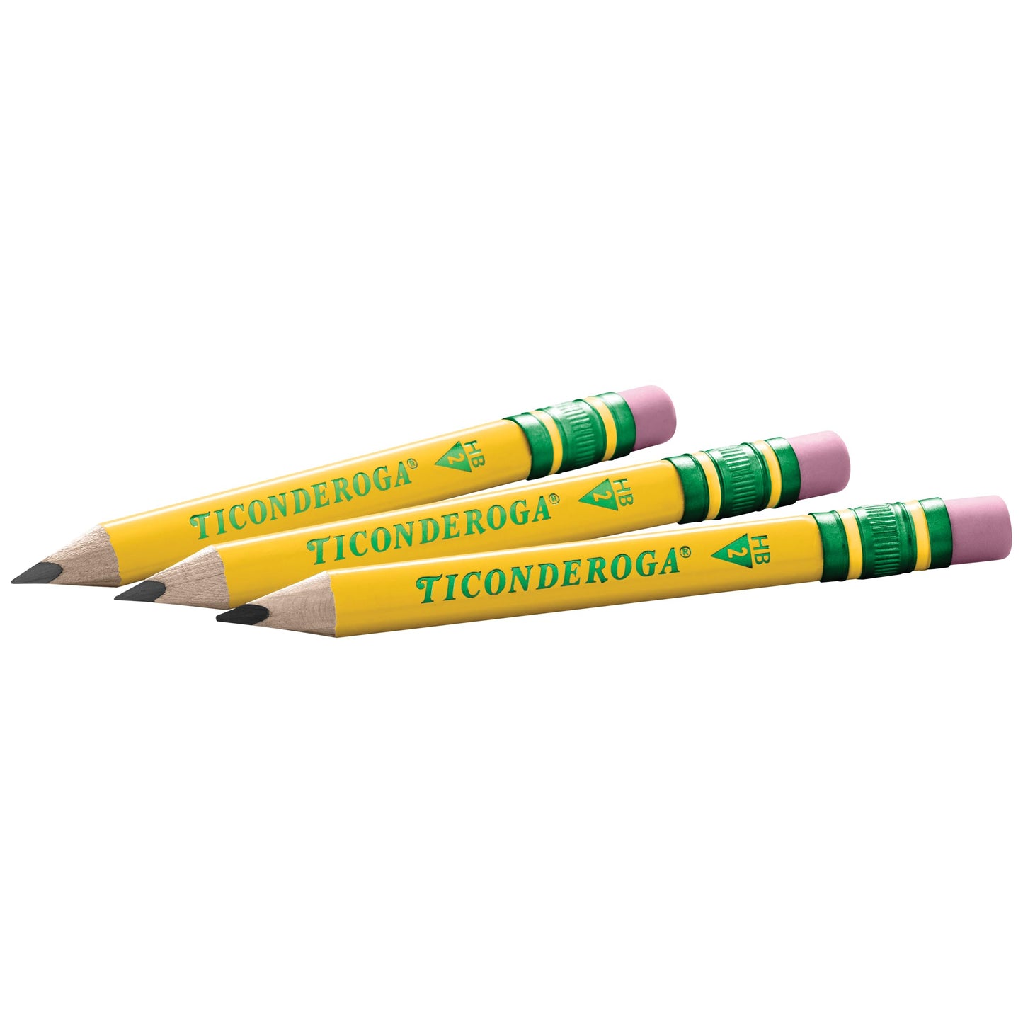 Ticonderoga My First Short Triangular Wood-Cased Pencils, #2 HB Soft, Yellow, 36 Count