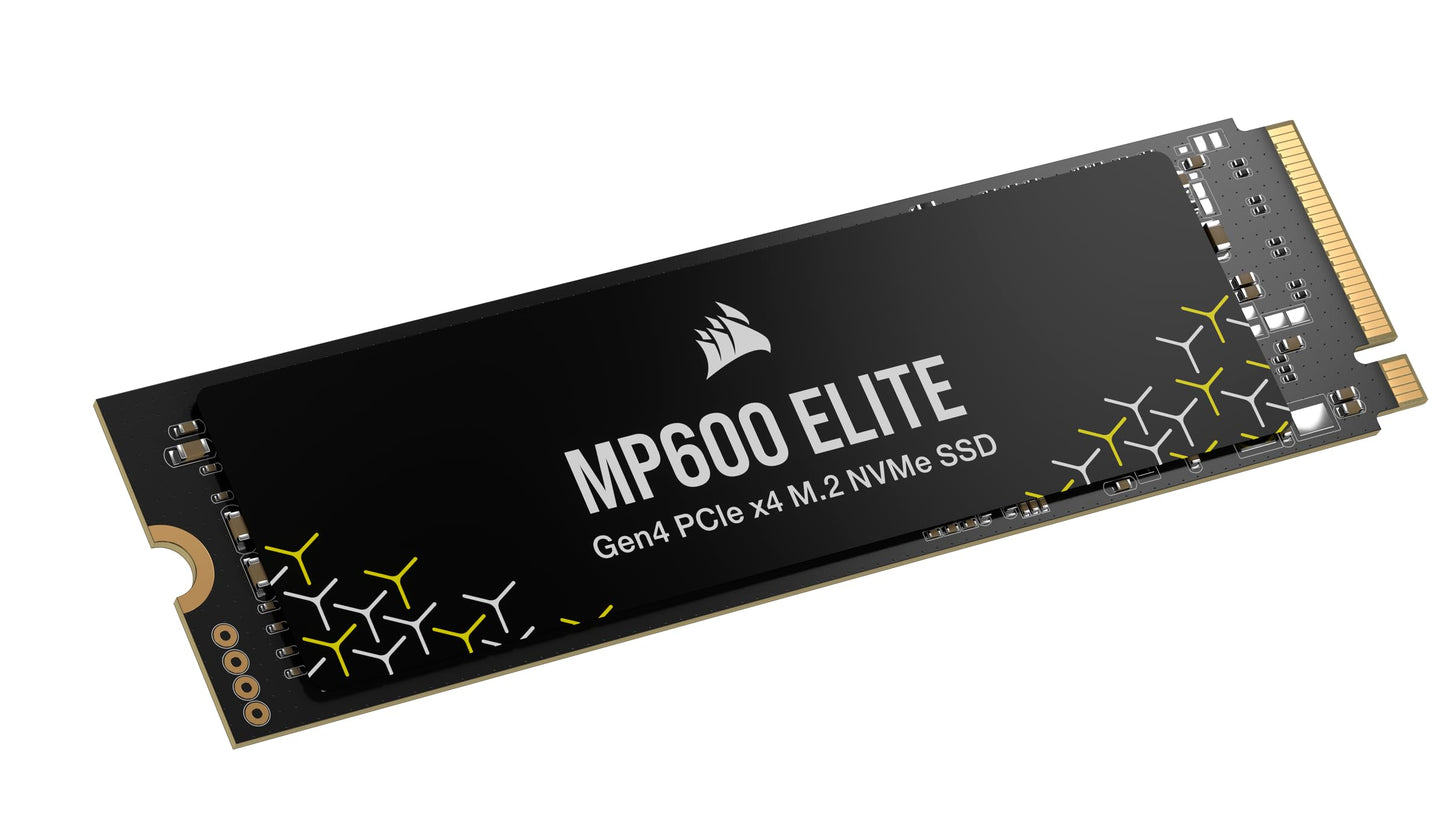 CORSAIR MP600 Elite 1TB M.2 PCIe Gen4 x4 NVMe SSD – M.2 2280 – Up to 7,000MB/sec Sequential Read – High-Density 3D TLC NAND – Black