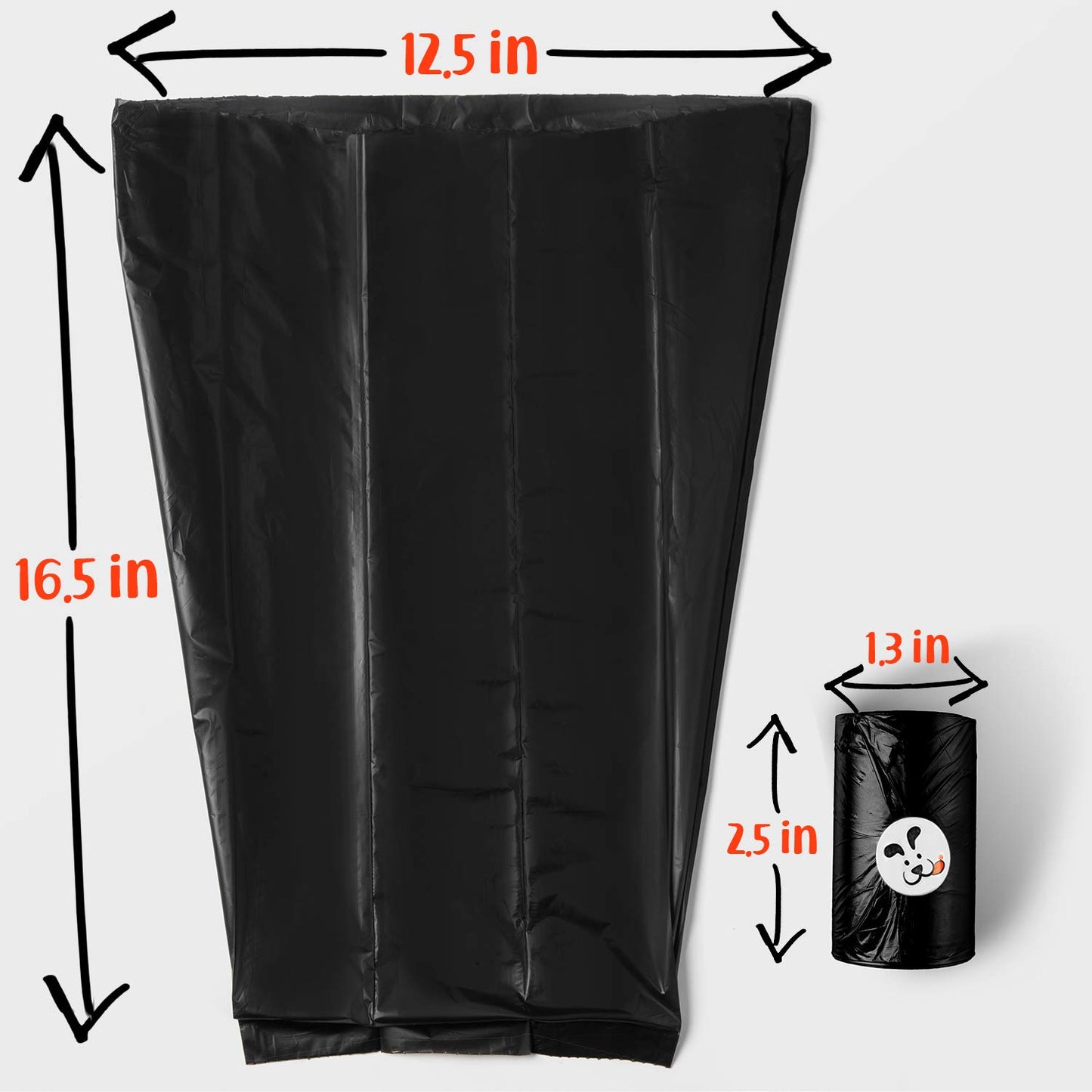 DogBuddy Dog Waste Bags, Dog Poop Bags, Jumbo Size, Extra Large, Extra Thick and Extra Strong, 150 Bags, Refill Bags For Large Pooper Scooper
