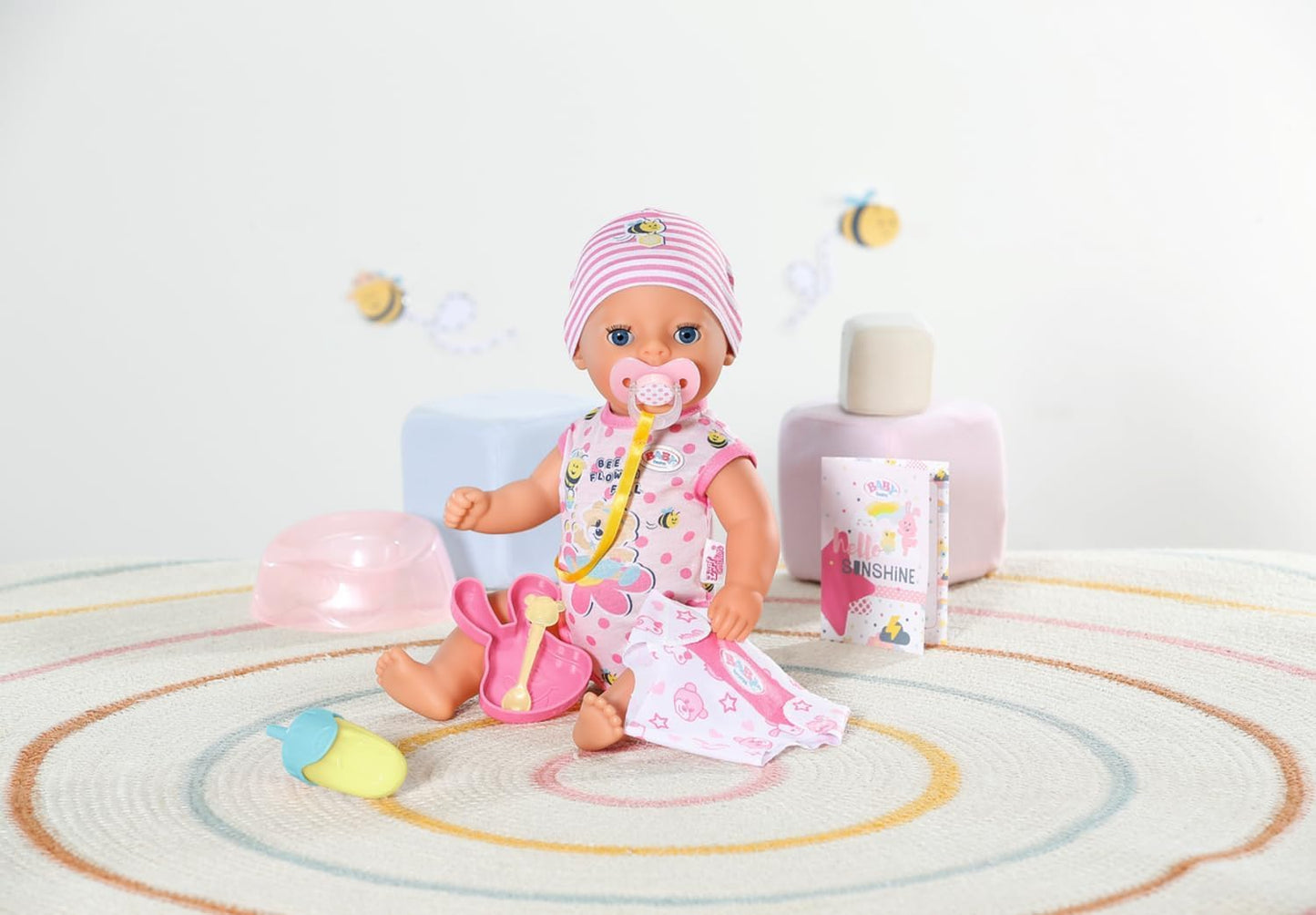 BABY Born Little Baby Girl - 36 cm Doll with 7 Functions and Accessories for Children from 1 Year Old, No Batteries Needed - Zapf Creation