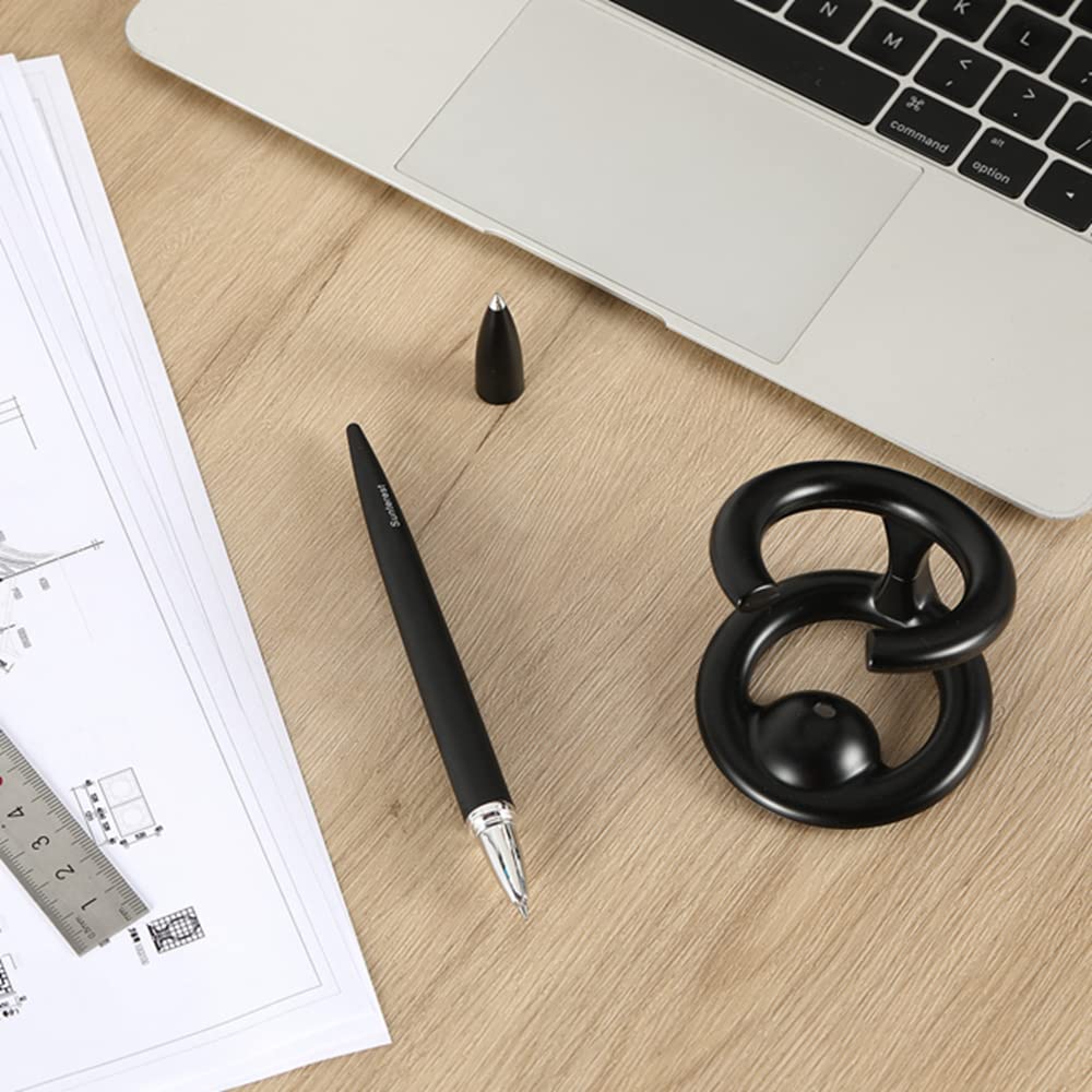 Magnetic Levitating Ballpoint Pen,Futuristic Luxury Floating Pen, Professional Executive Pen that Defies Gravity,Unique Gifts for Men & Women,Aesthetic Office Desk Decor,Cool Tech Gadgets(Black)