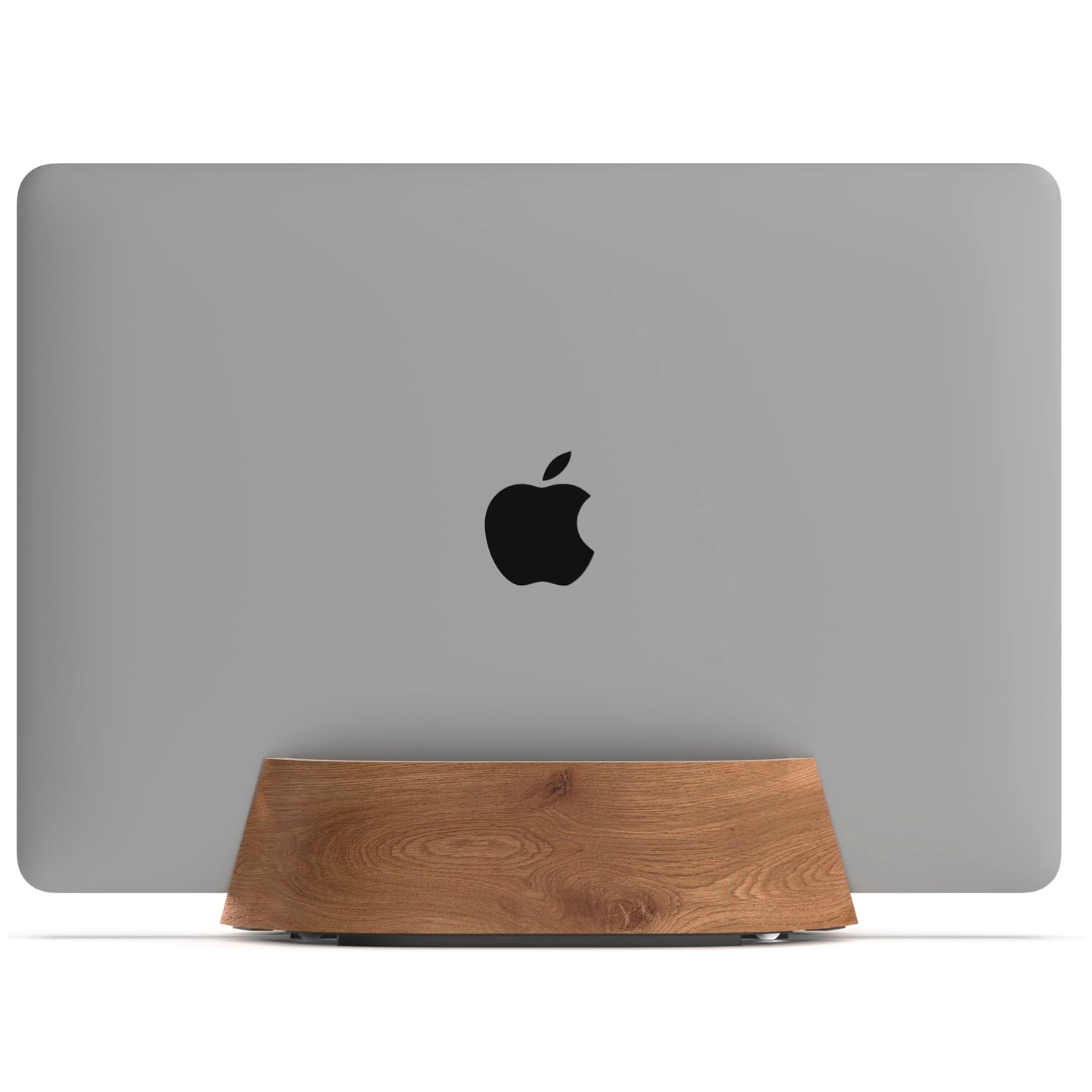 HumanCentric Vertical Laptop Stand in Black Walnut Wood, Upright Adjustable Holder and Dock, Laptop Vertical Stand Fits MacBook Pro and Other Laptops .5" to 1.5, Clamshell Compatible