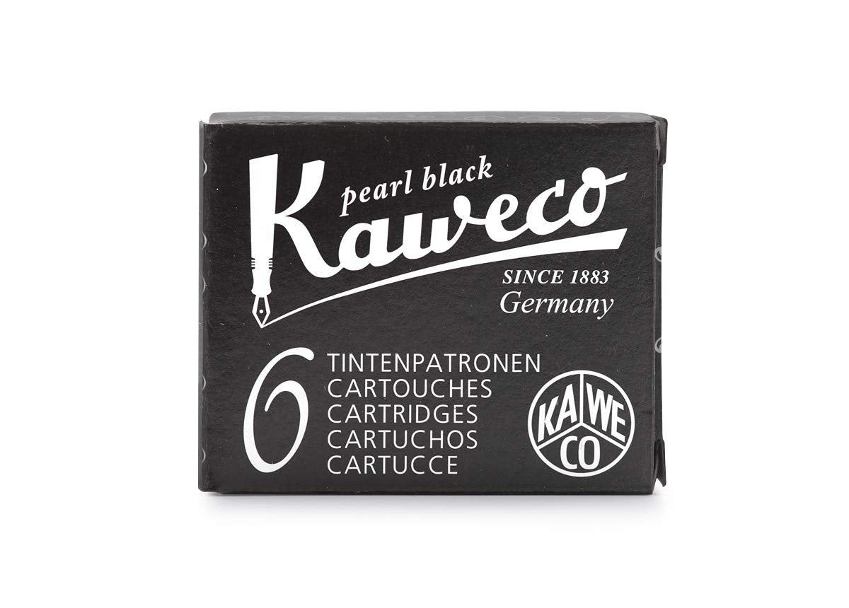 Kaweco Classic Sport Fine Nib Fountain Pen (Fine Nib) + Pack of 6 Black Ink Cartridges Set (Navy)