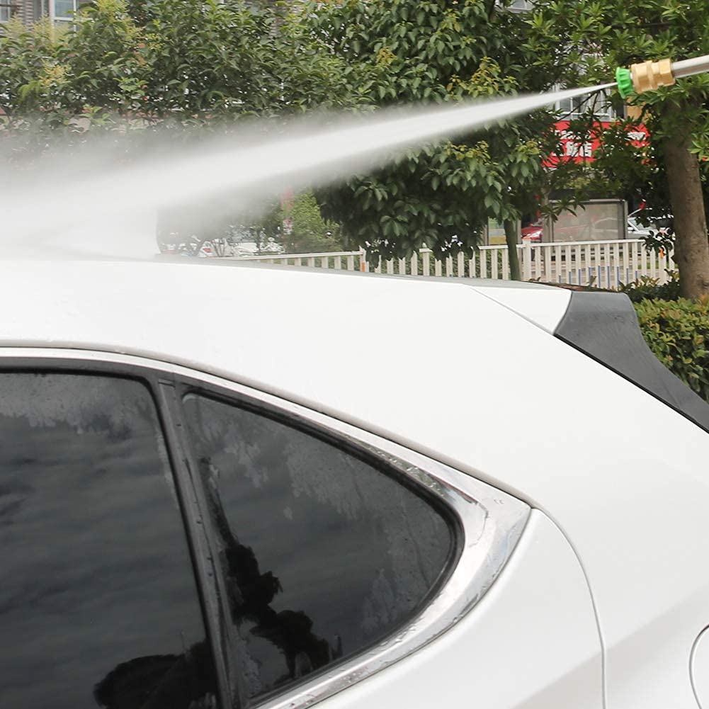 4000 PSI High Pressure Washer Gun Kit with Replacement Extension Wand,M22-14mm Fitting Gun,1/4”×50FT Hose,6 Spary Nozzle,30 Degree Curved Wand…