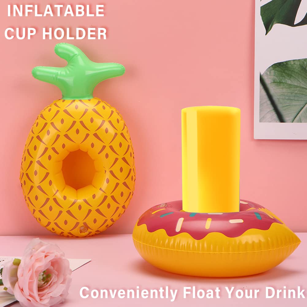 40 Pack Inflatable Drink Holders, Drink Floats Inflatable Pool Cup Holder Coasters for Pool Party