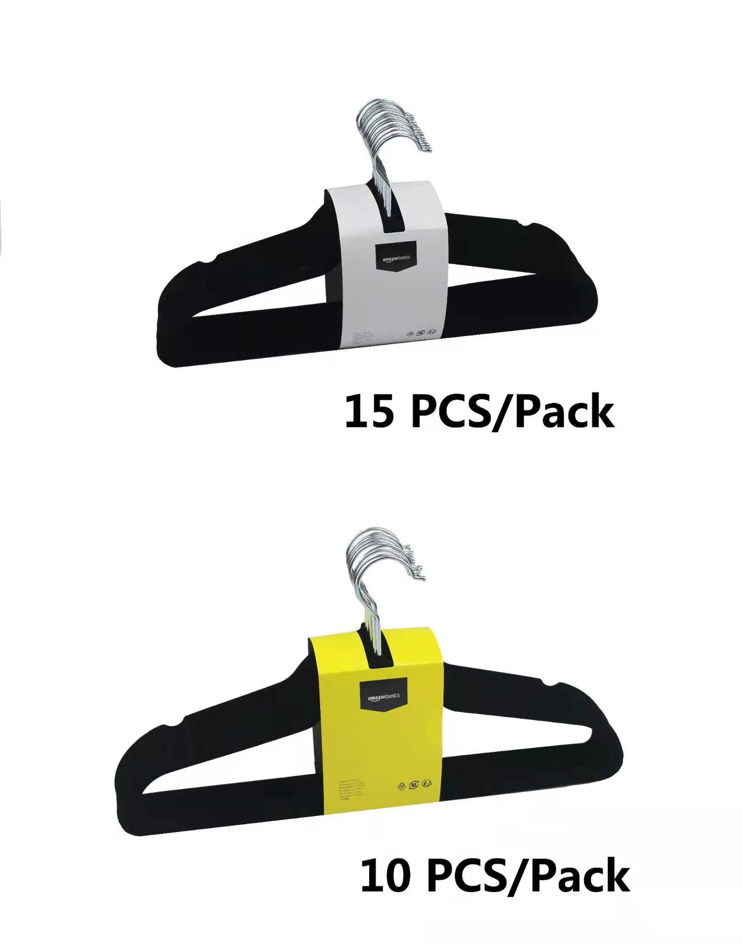 Amazon Basics Velvet Suit Hangers - 50-Pack, Black